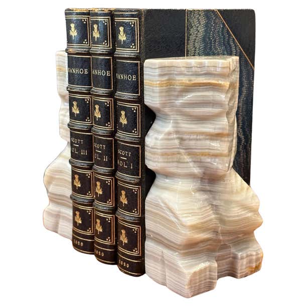 Pair of Carved Marble Aztec / Mayan Bookends For Sale at 1stDibs
