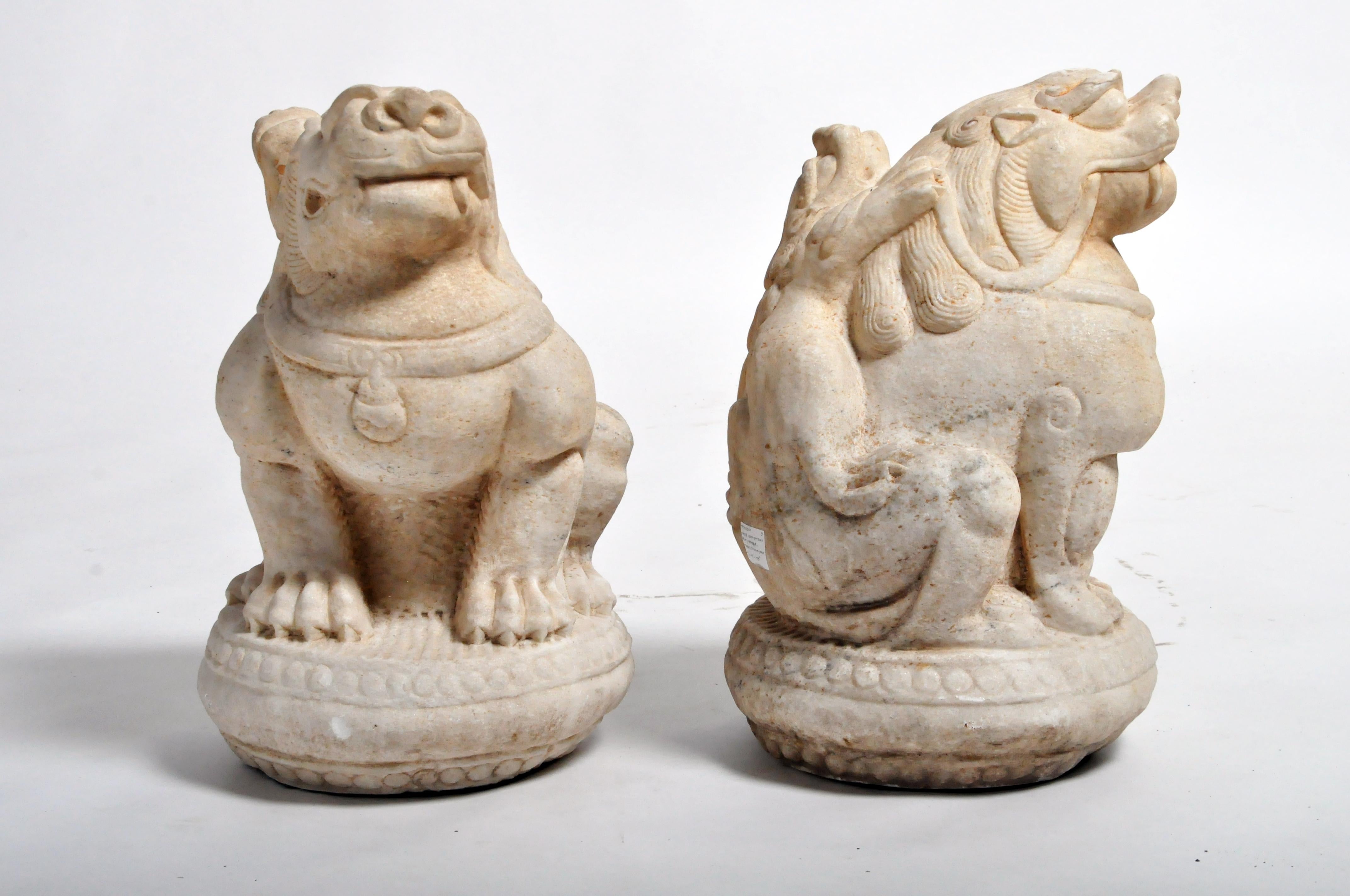 Often referred to as “Foo Dogs” or “Fu Dogs” in western culture, these handsome stone sentinels are iconic gatekeepers seen throughout Asia. Traditional symbols of protection, they are made from durable materials like bronze, stone, or marble and
