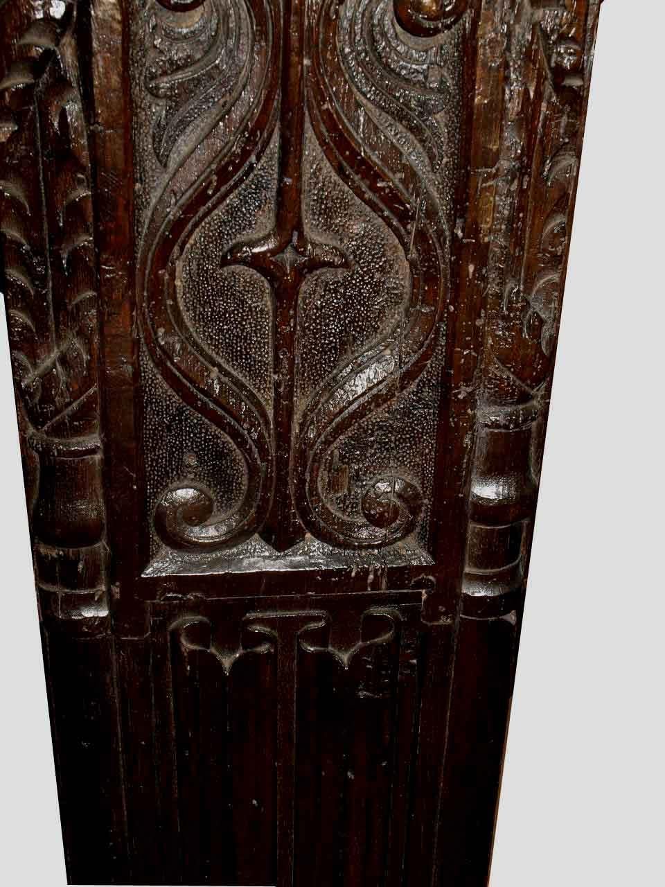 18th Century Pair of Carved Oak Panels