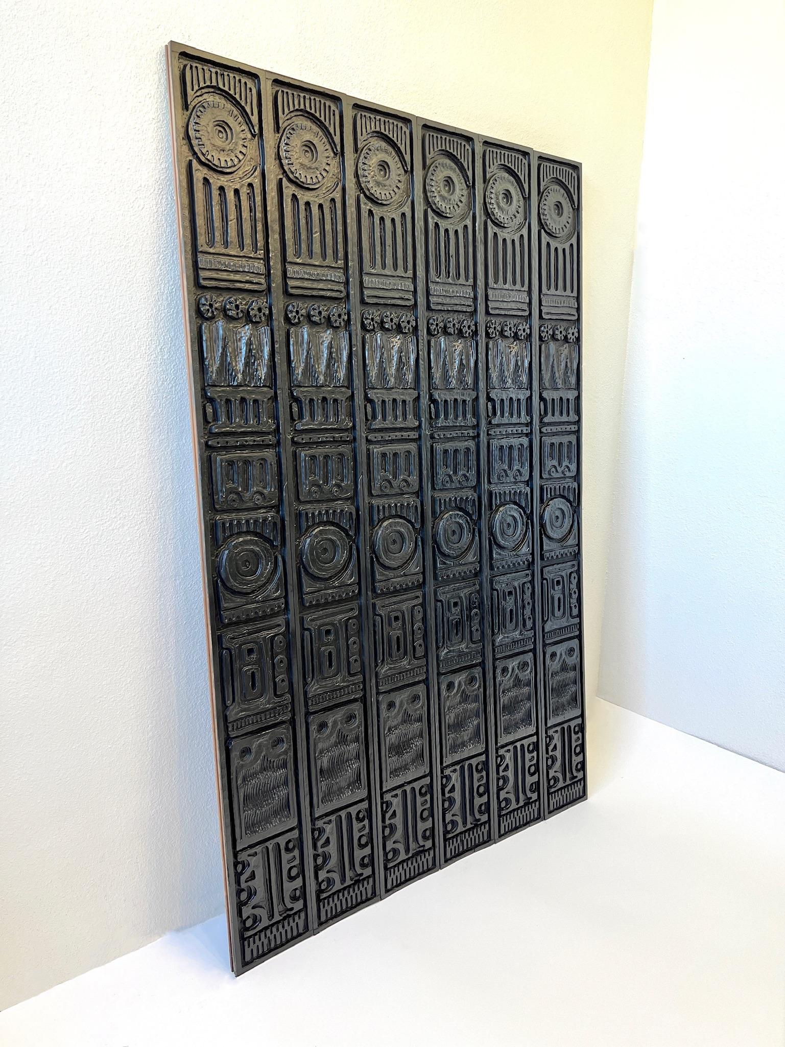 Mid-20th Century Pair of Carved Redwood Door Panels by Evelyn Ackerman For Sale