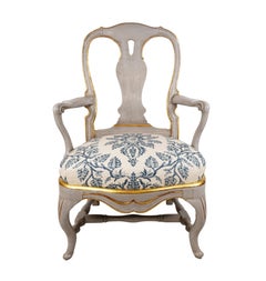 Pair of Carved Swedish Baroque-Style Chairs