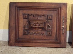 Pair of Carved Walnut Doors, C1890