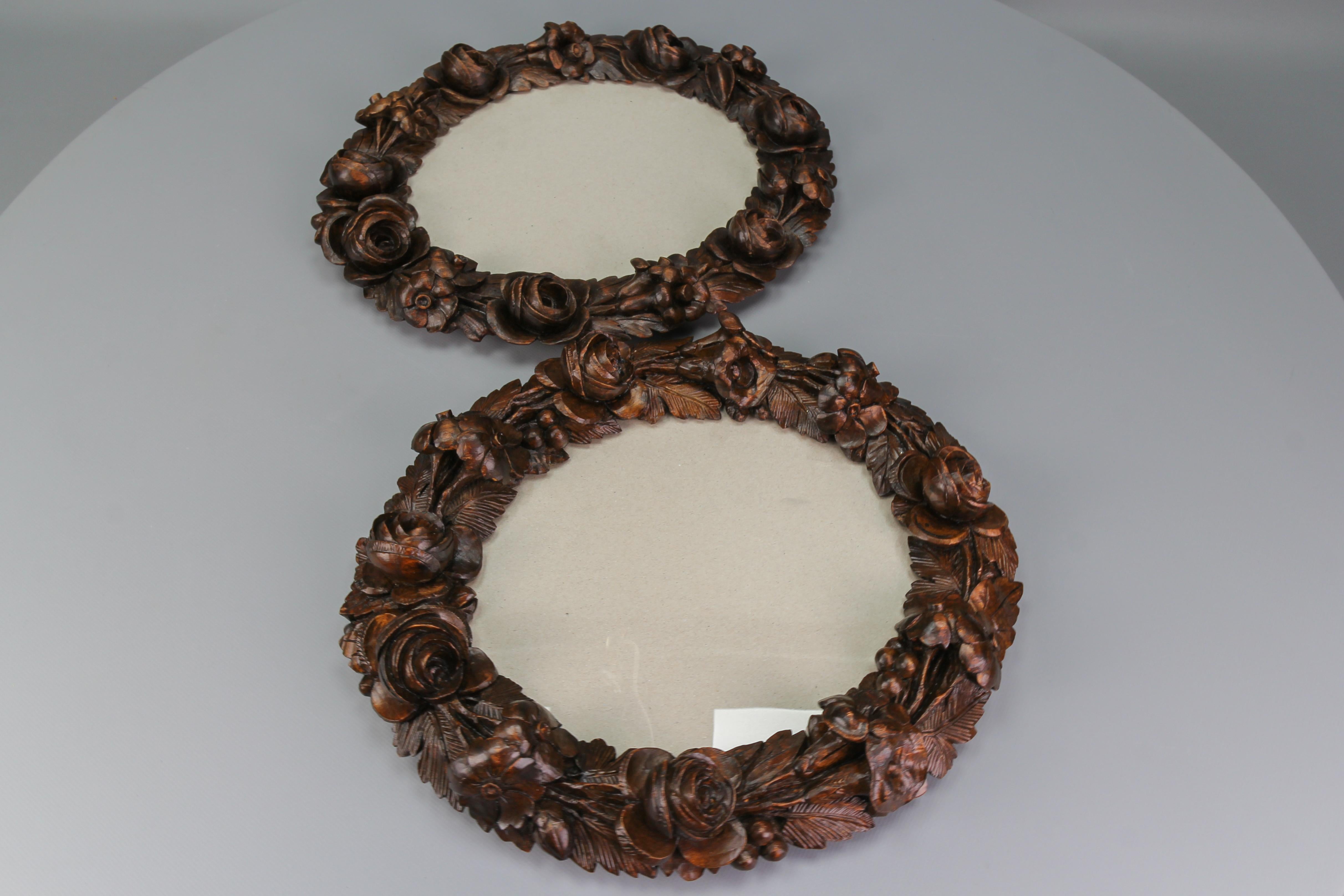 brown oval picture frames