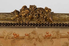 Pair of Carved Wood Chairs and Aubusson Tapestry End of 19th Century