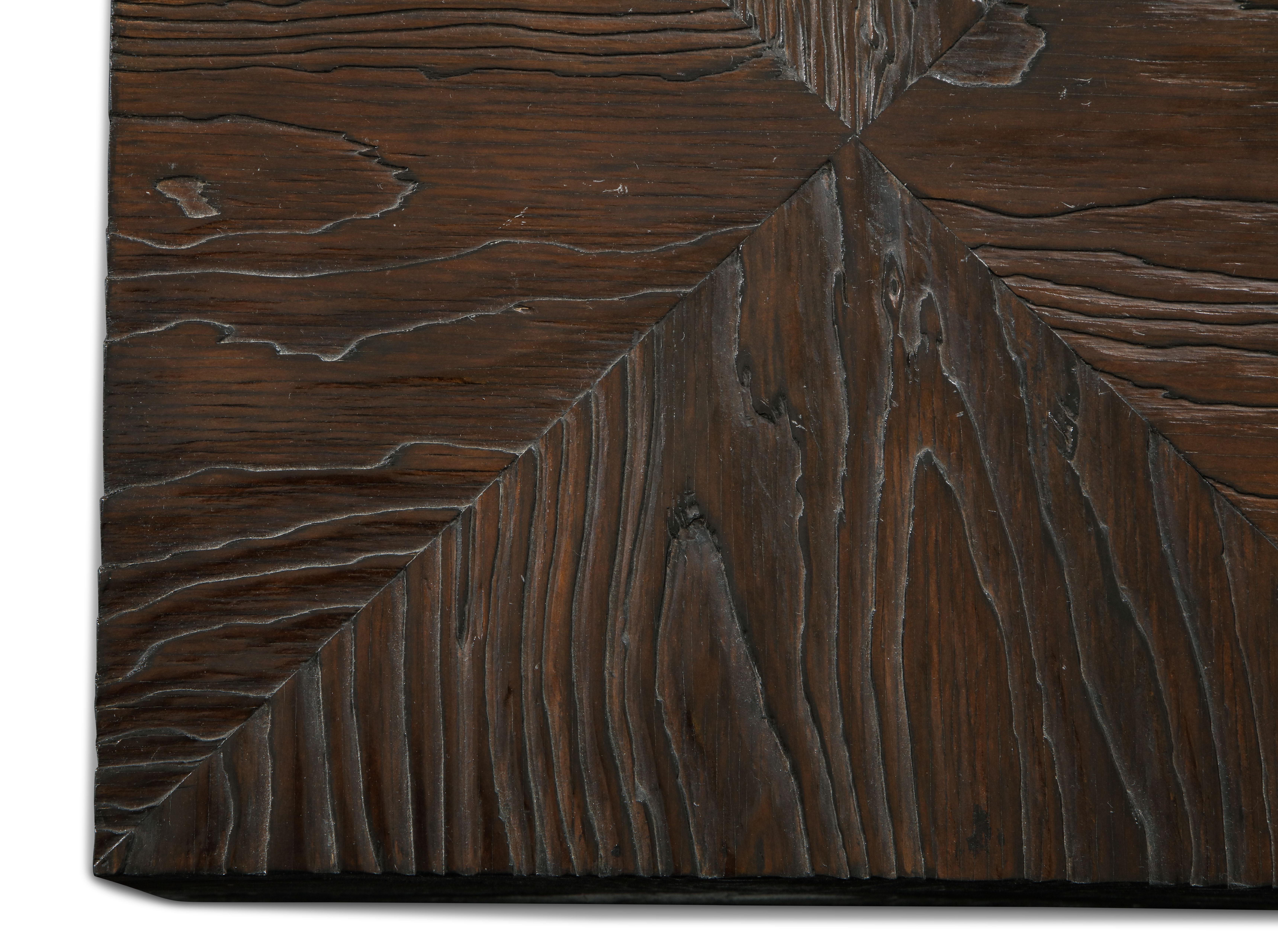 Pair of Carved Wood Cube Tables 4