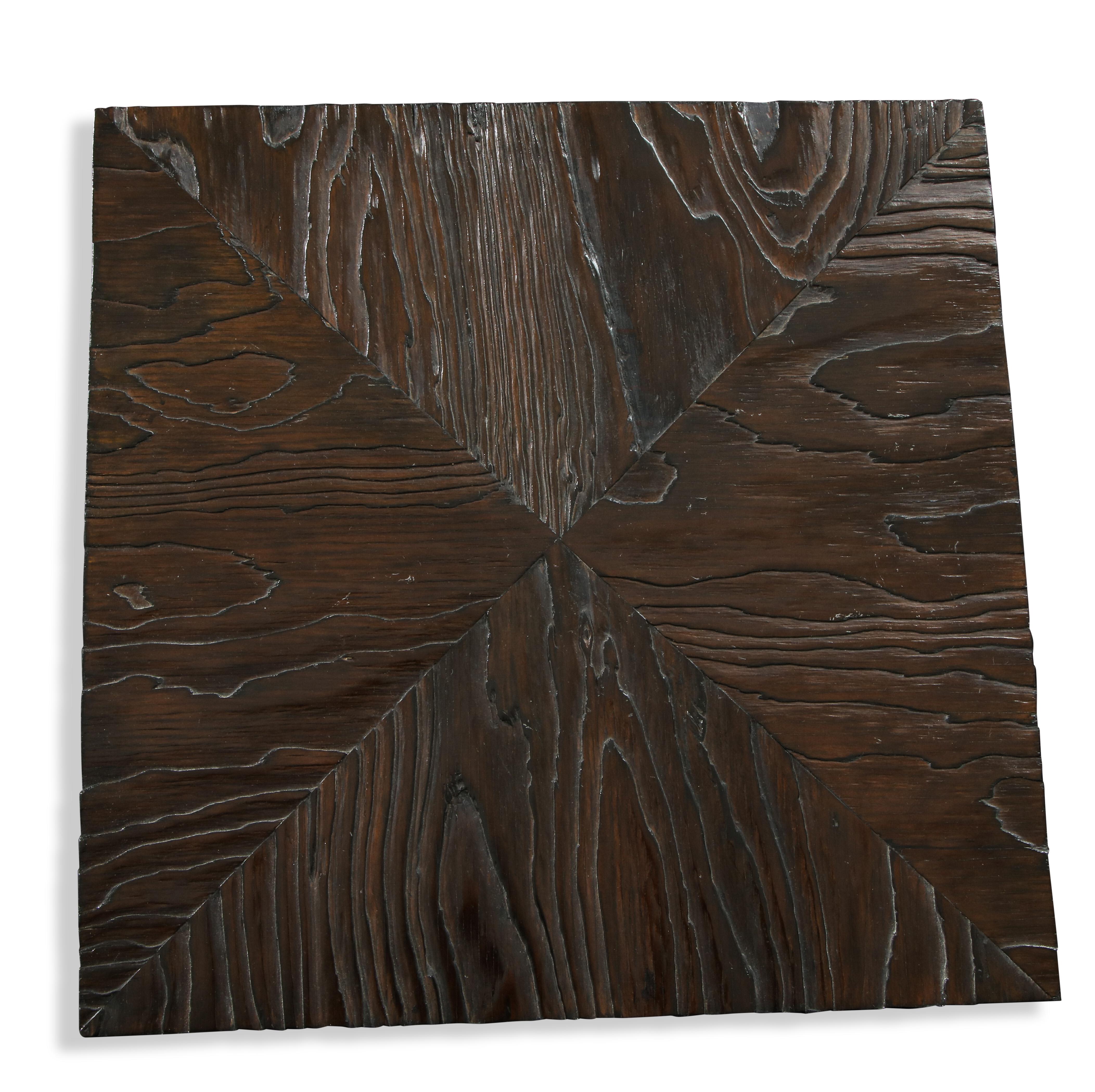 Pair of Carved Wood Cube Tables 3