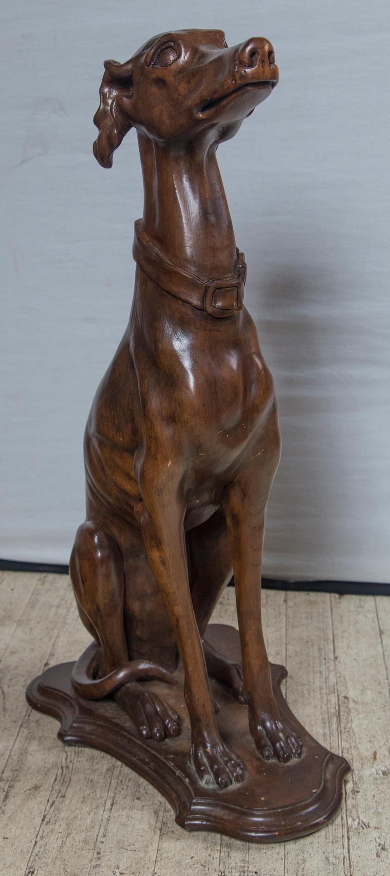 wood carved dogs