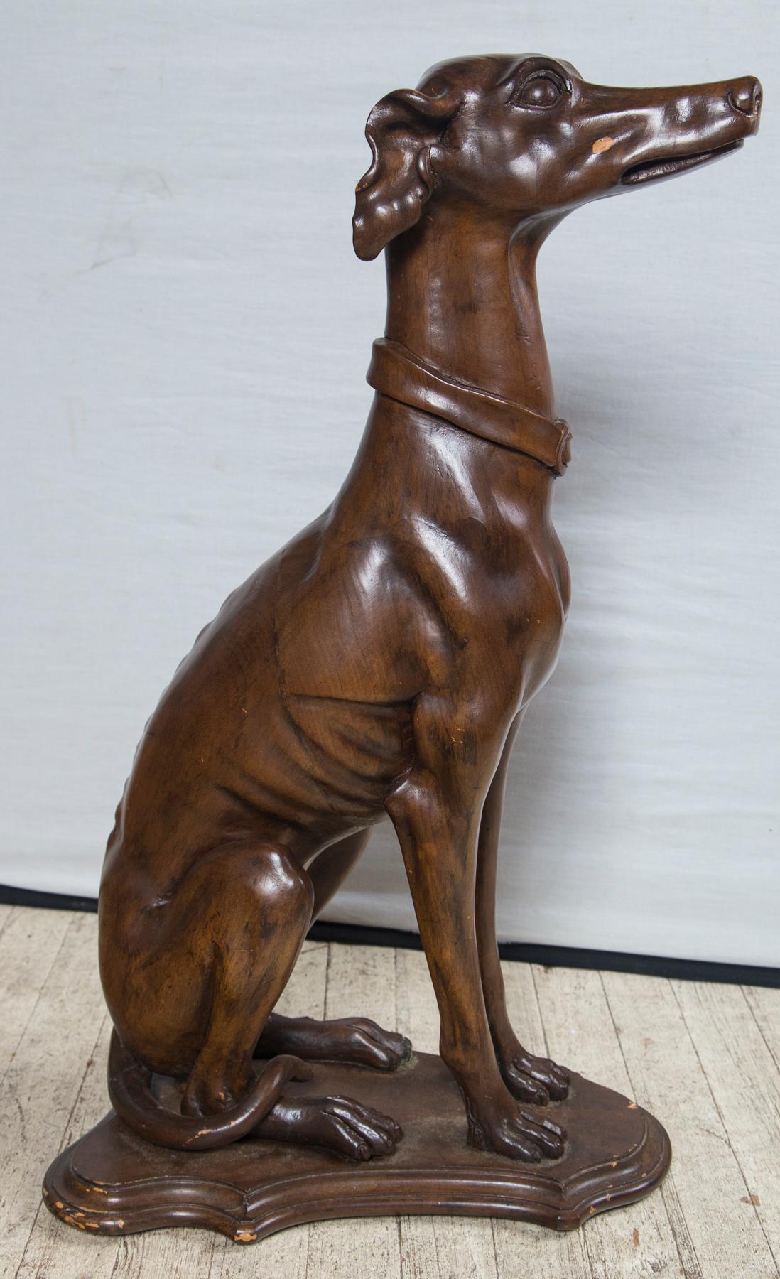 Pair of Carved Wood Dogs 4