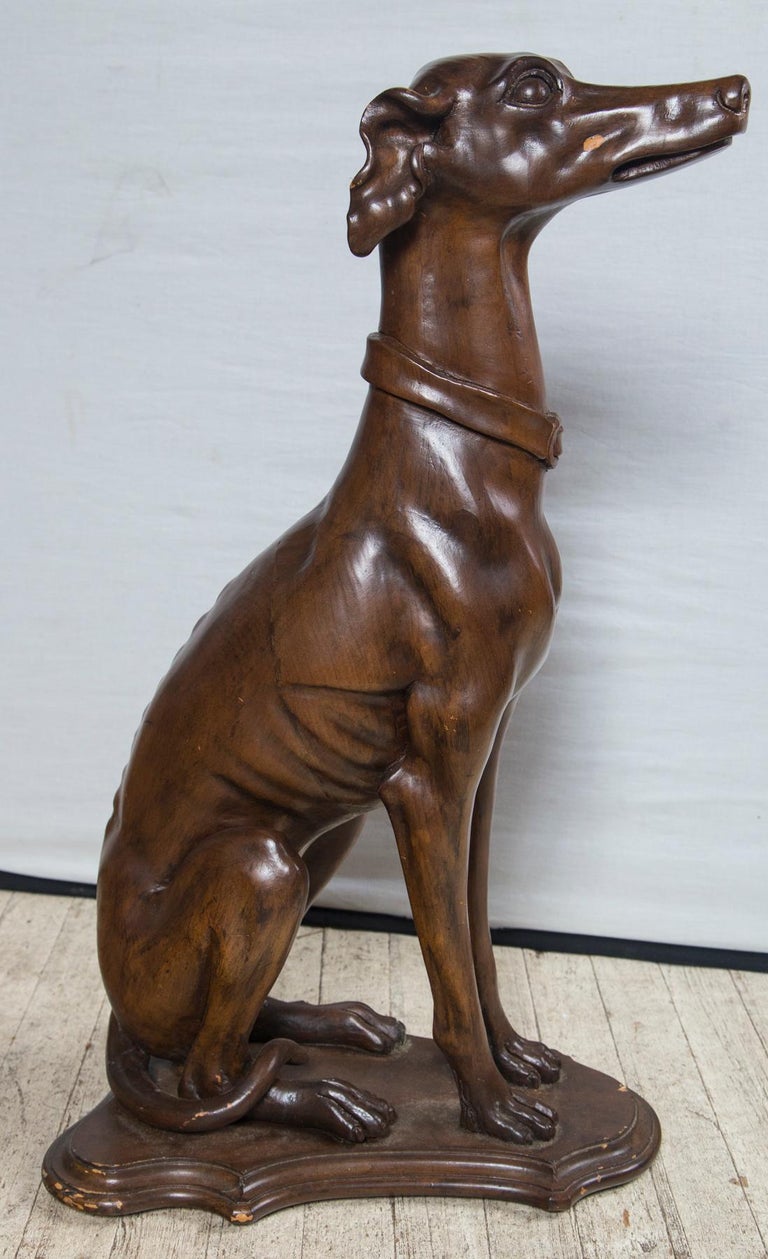 Pair of Carved Wood Dogs at 1stDibs wood carved dogs