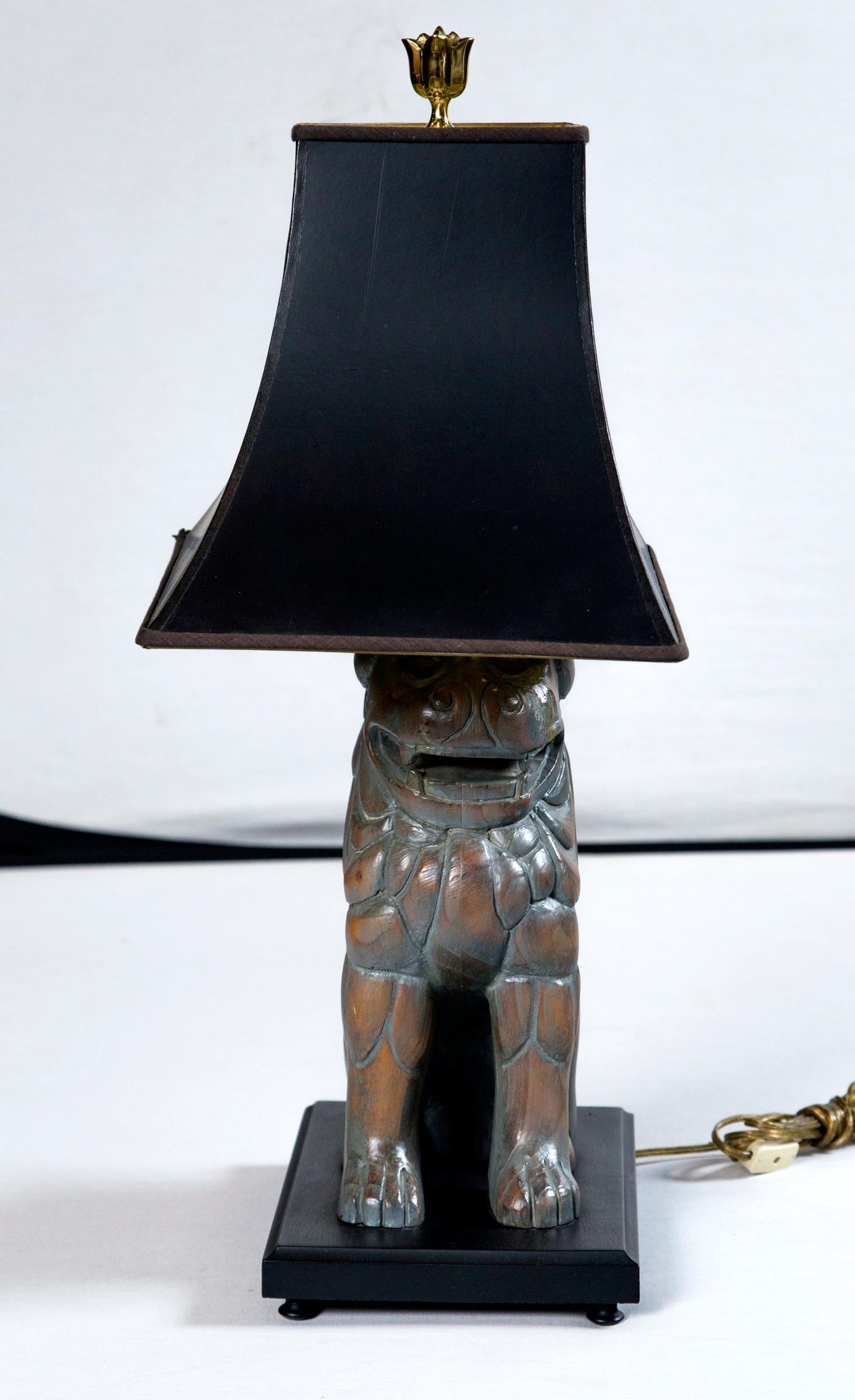 gold dog lamp