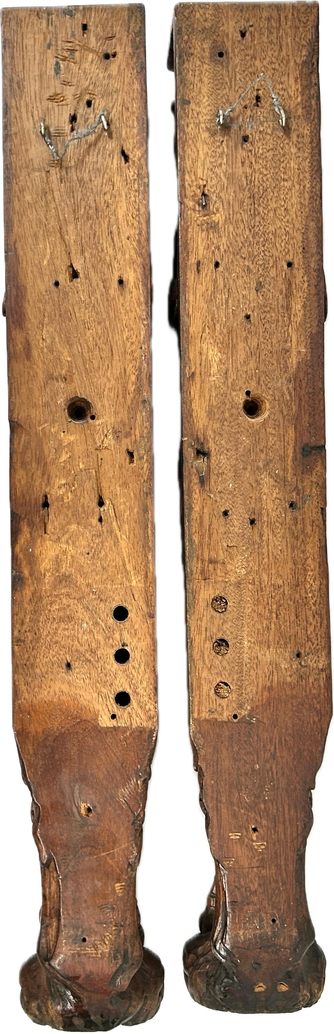 Pair Of Carved Wooden Architectural Fragments For Sale 1