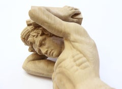 Pair of Carved Wooden Corbels "Atlant"