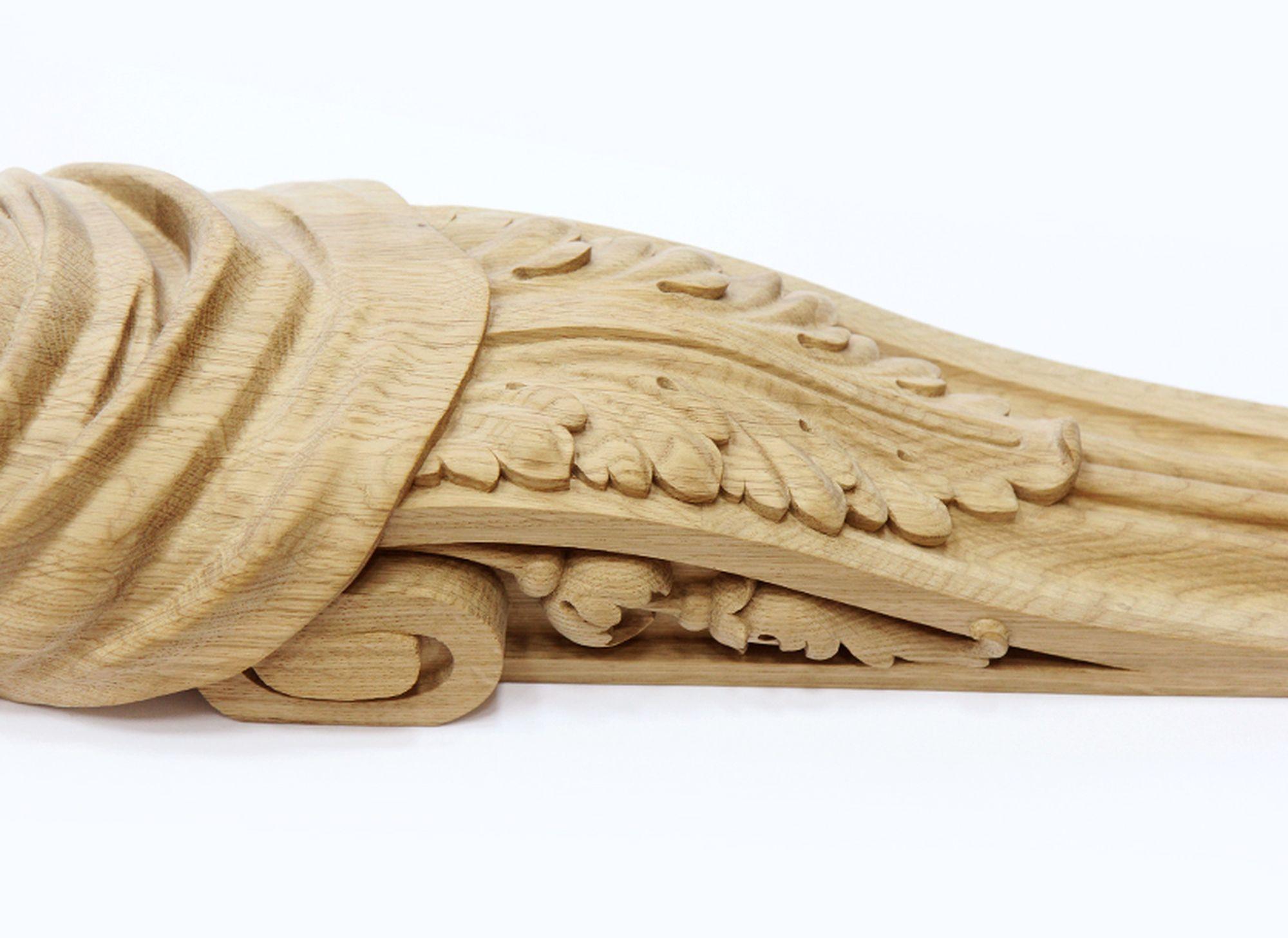 Pair of Carved Wooden Corbels 