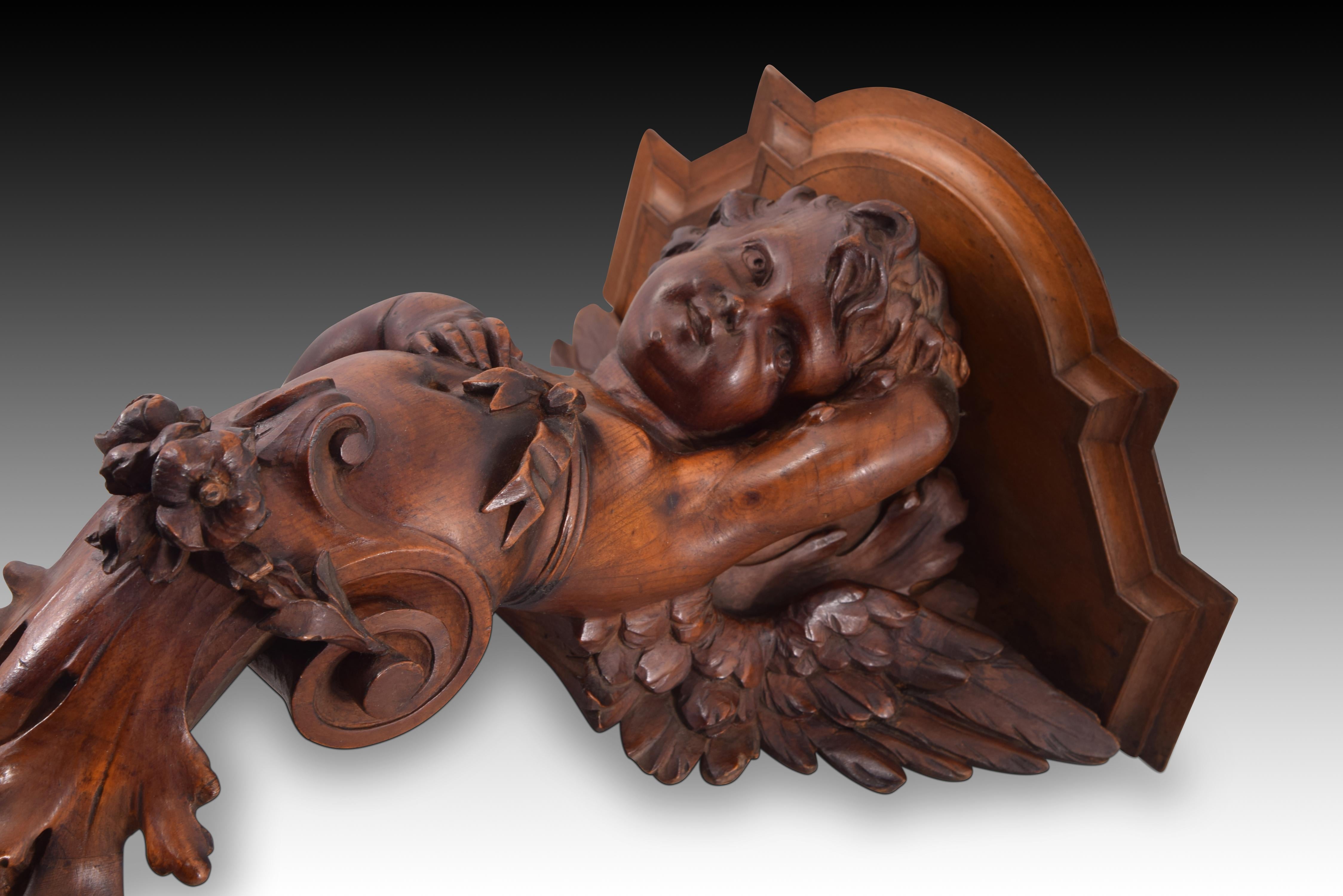 Pair of carved wooden corbels. Venice, 19th century.  For Sale 3