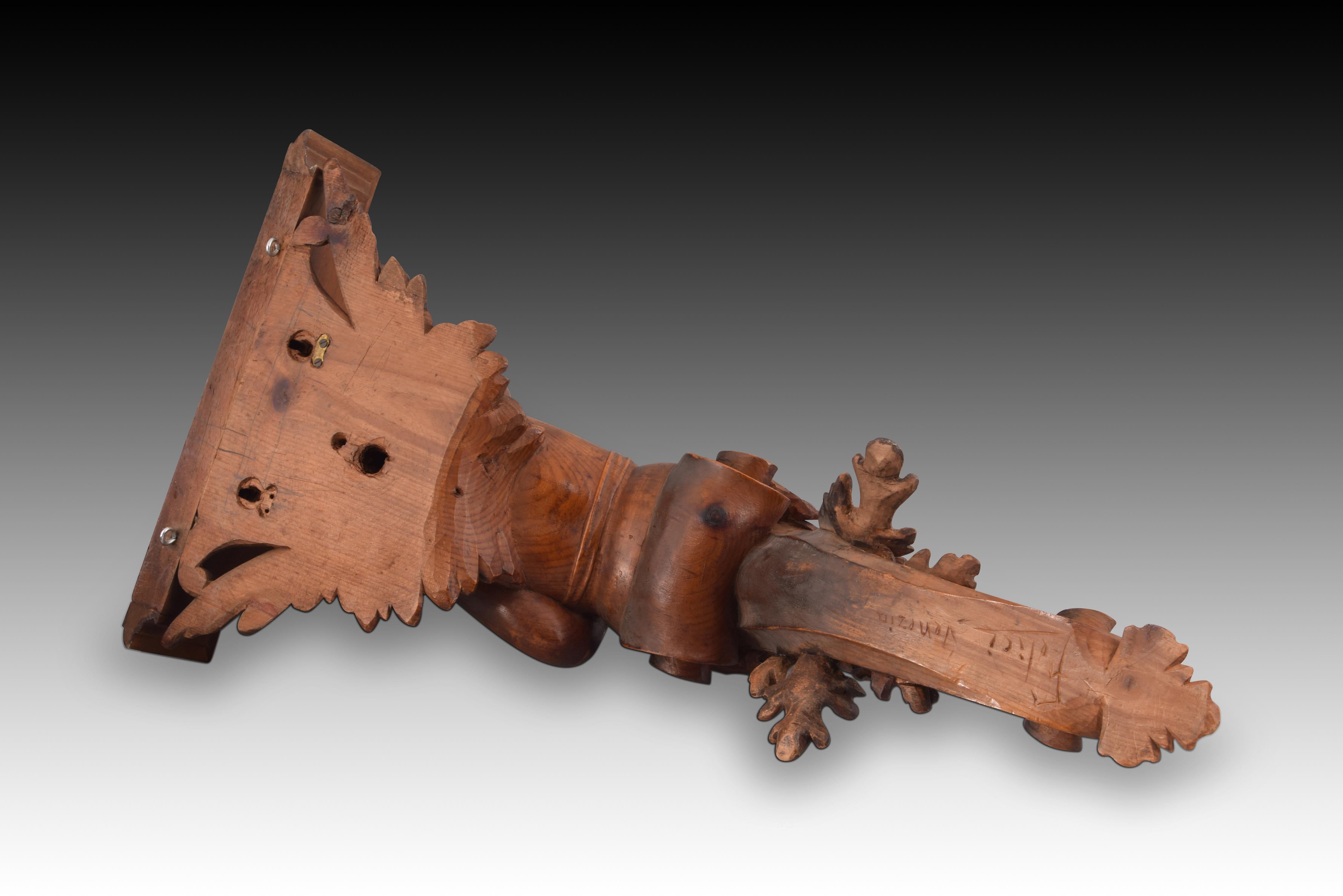Pair of carved wooden corbels. Venice, 19th century. For Sale 1