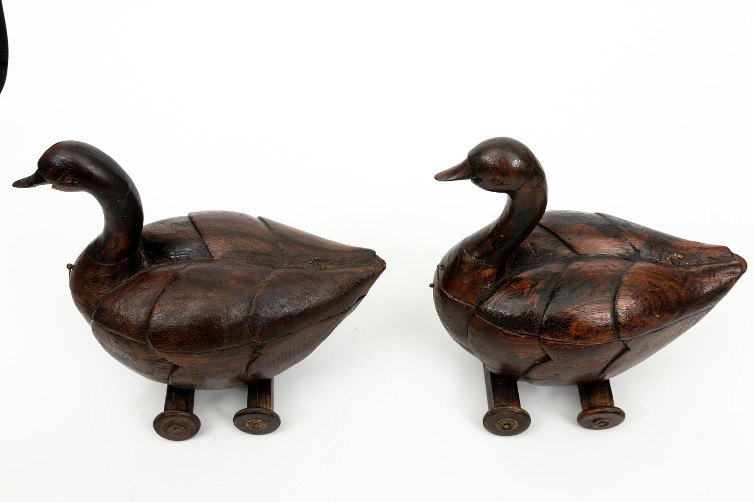 Pair of Carved Wooden Ducks 3