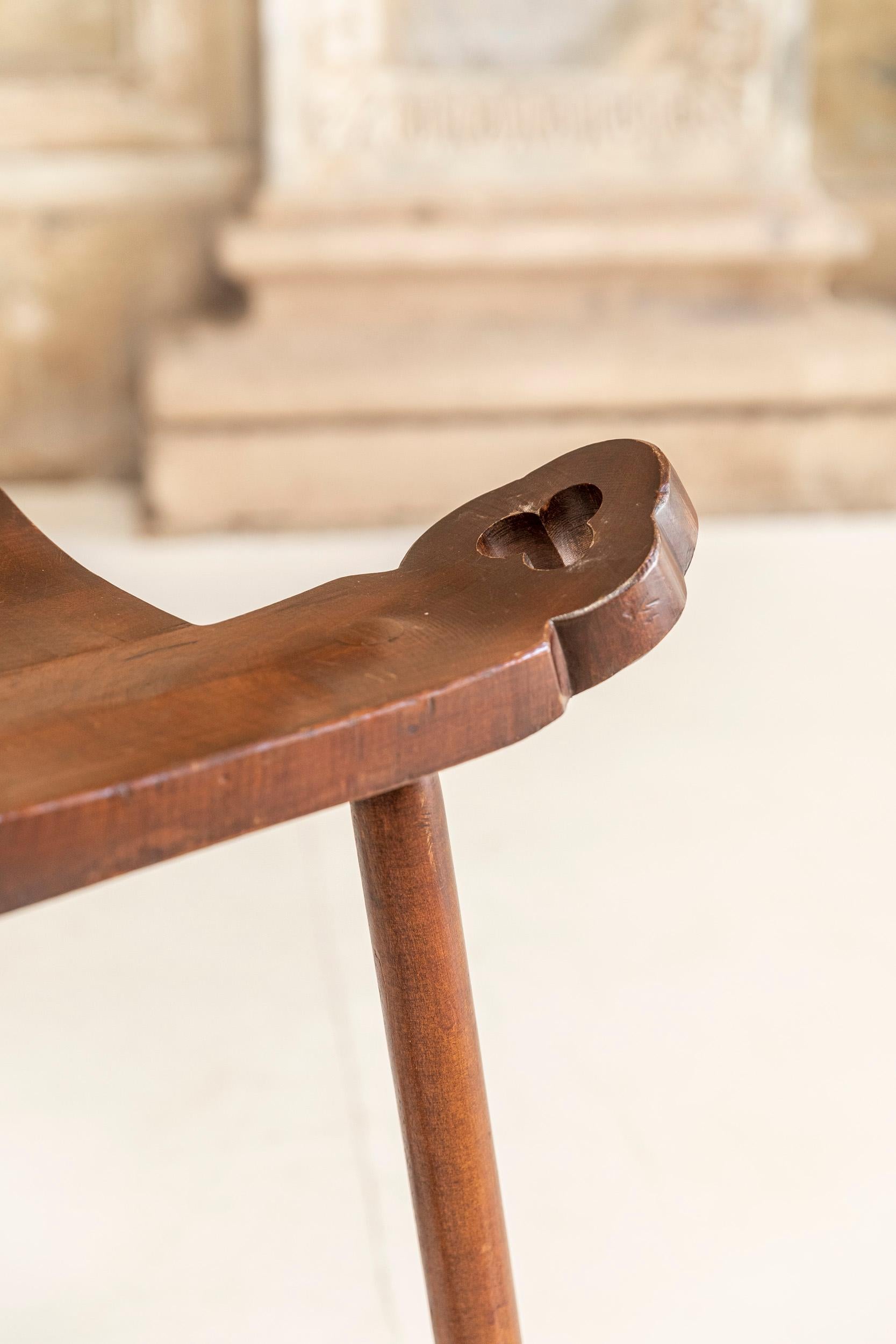 Pair of Carved Wooden Stools 3