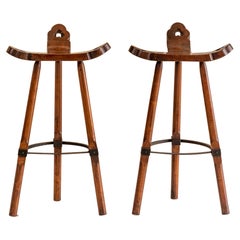 Pair of Carved Wooden Stools Pair of Carved Wooden Stools