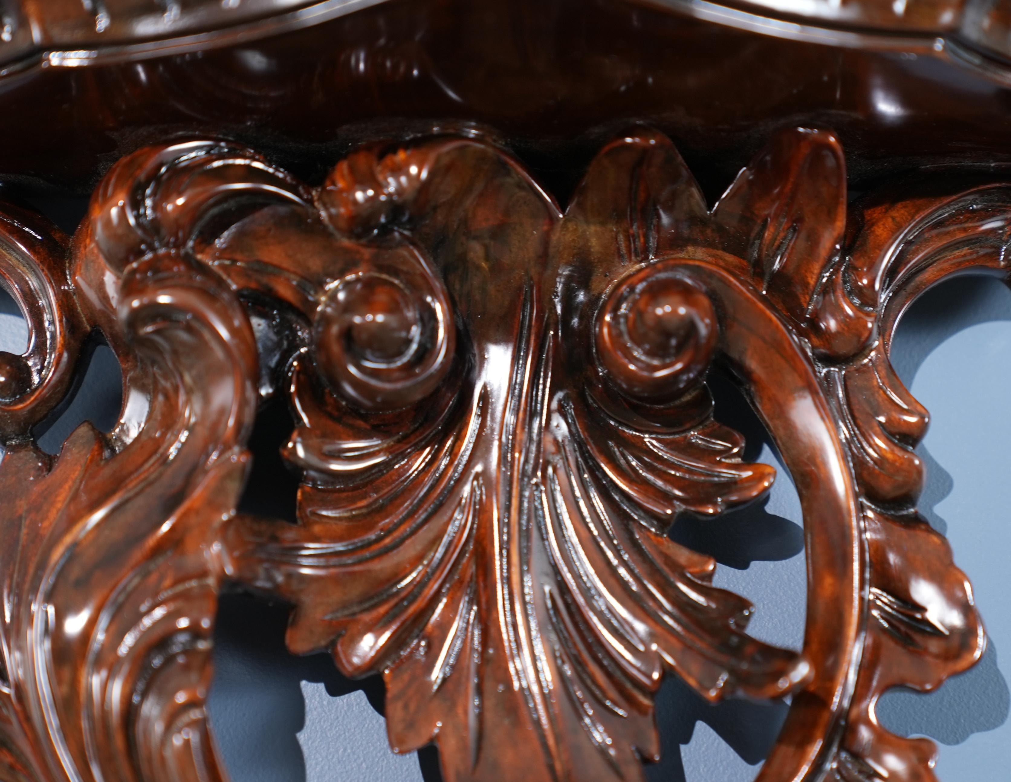 Pair of Carved Wooden Wall Sconces In New Condition For Sale In Annville, PA