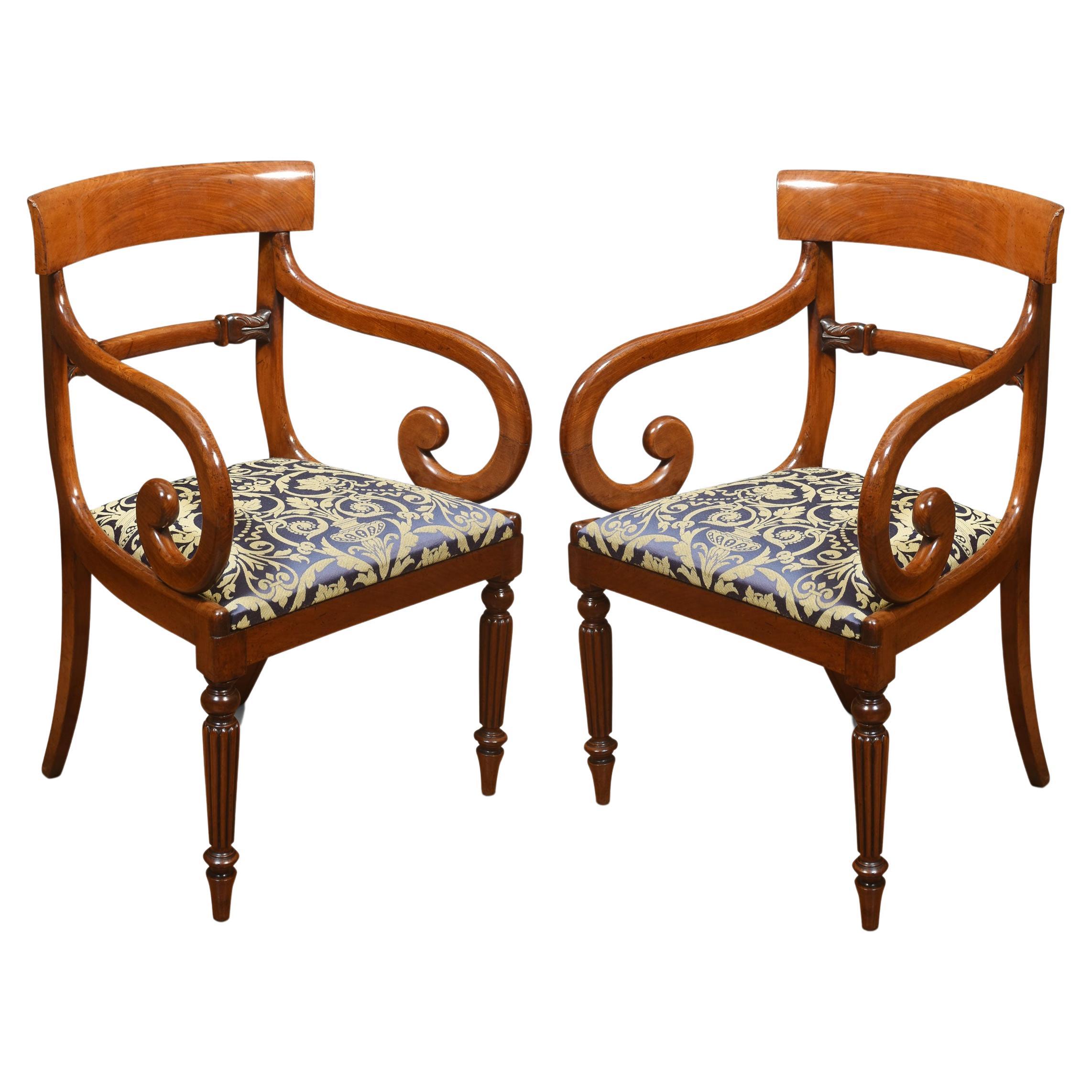 Pair of Carver Armchairs For Sale