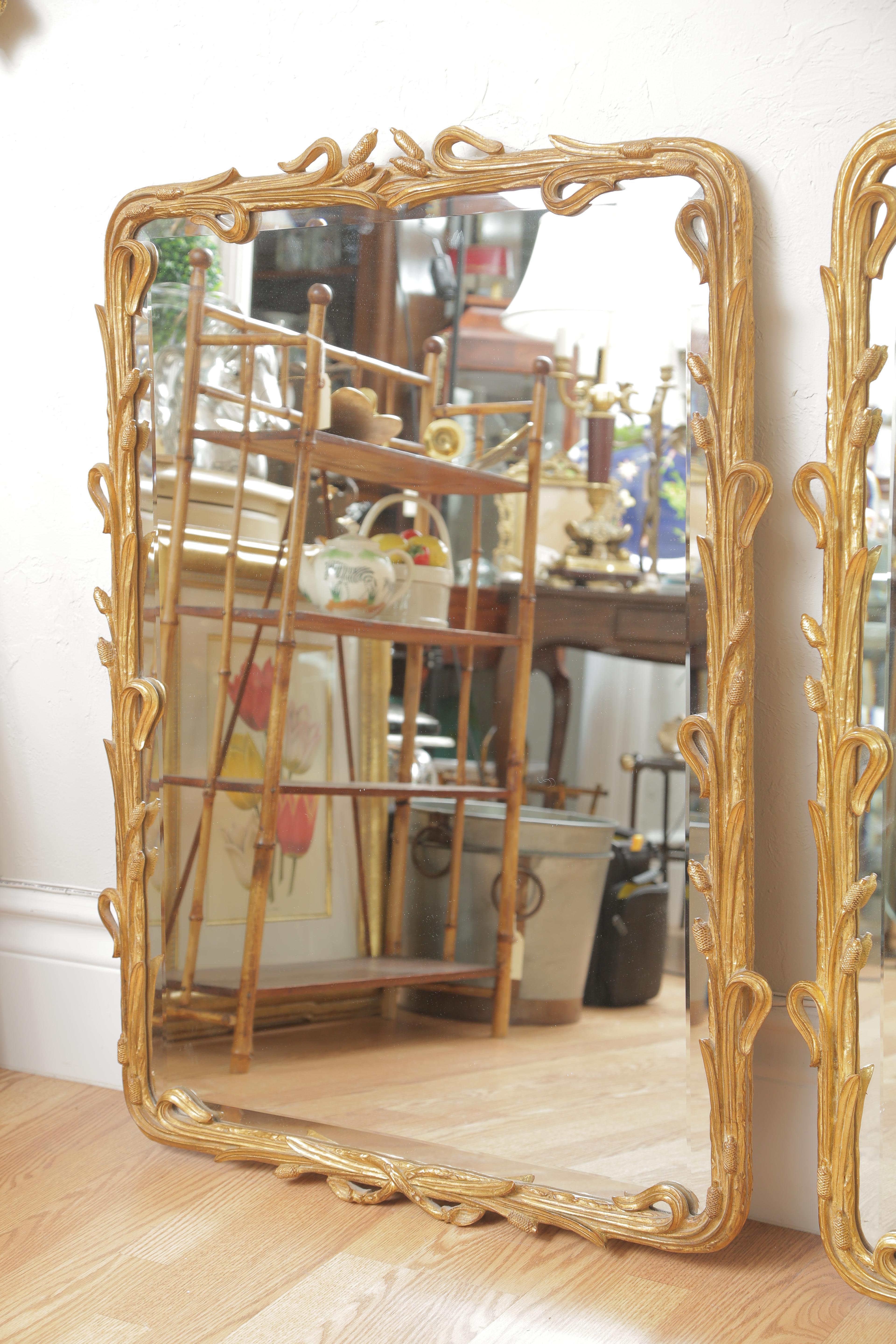 American Pair of Carver's Guild Cat O' Nine Tails Mirrors