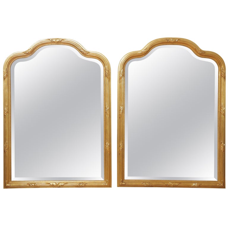 Pair of Carver's Guild Undulated Arch Mirrors at 1stDibs