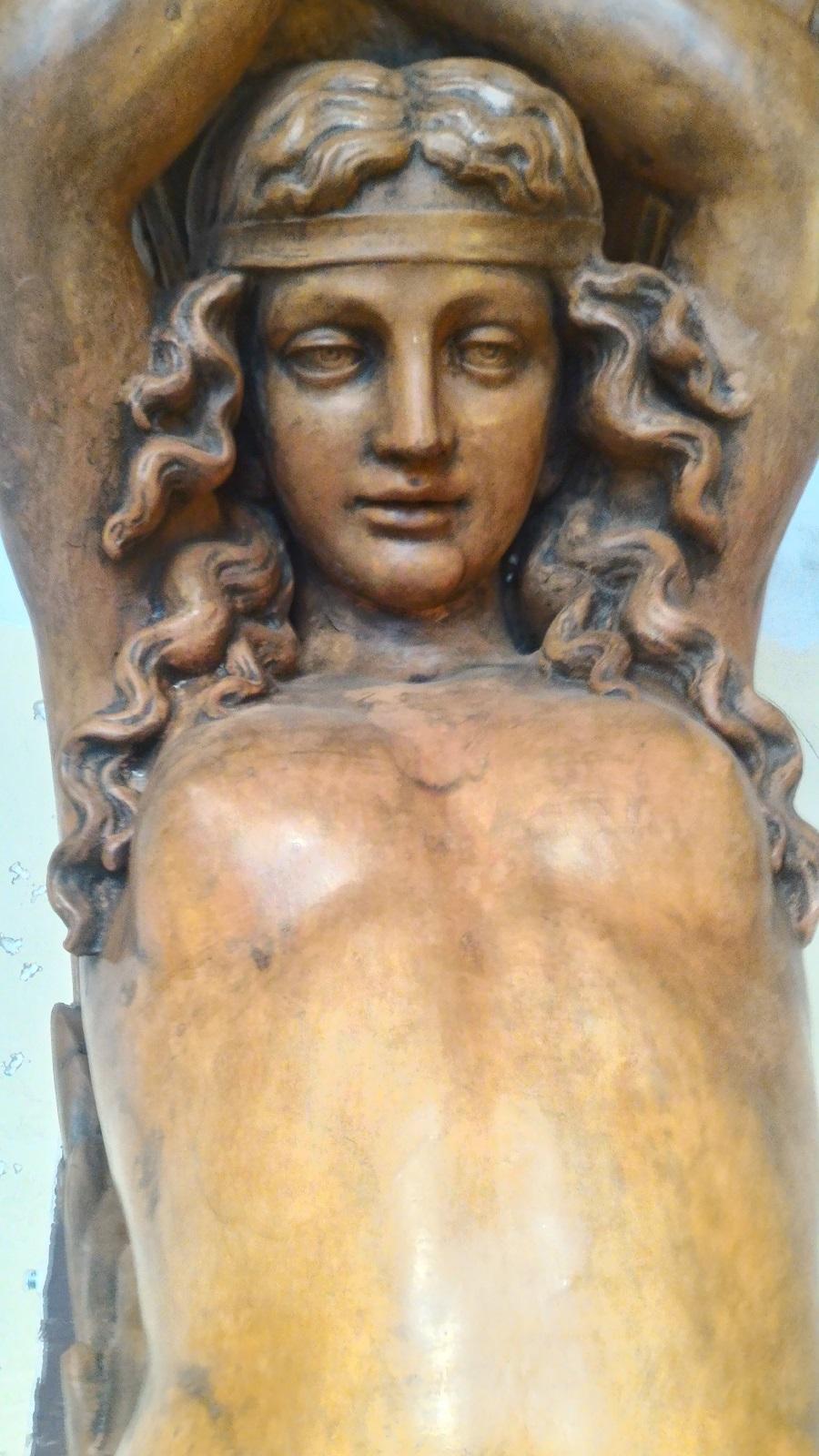 Art Nouveau Pair of Caryatid & Atlante For Sale