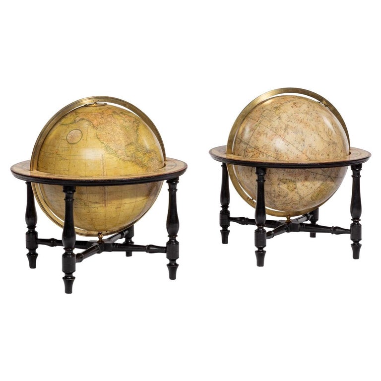 Pair of Cary’s Table Globes For Sale