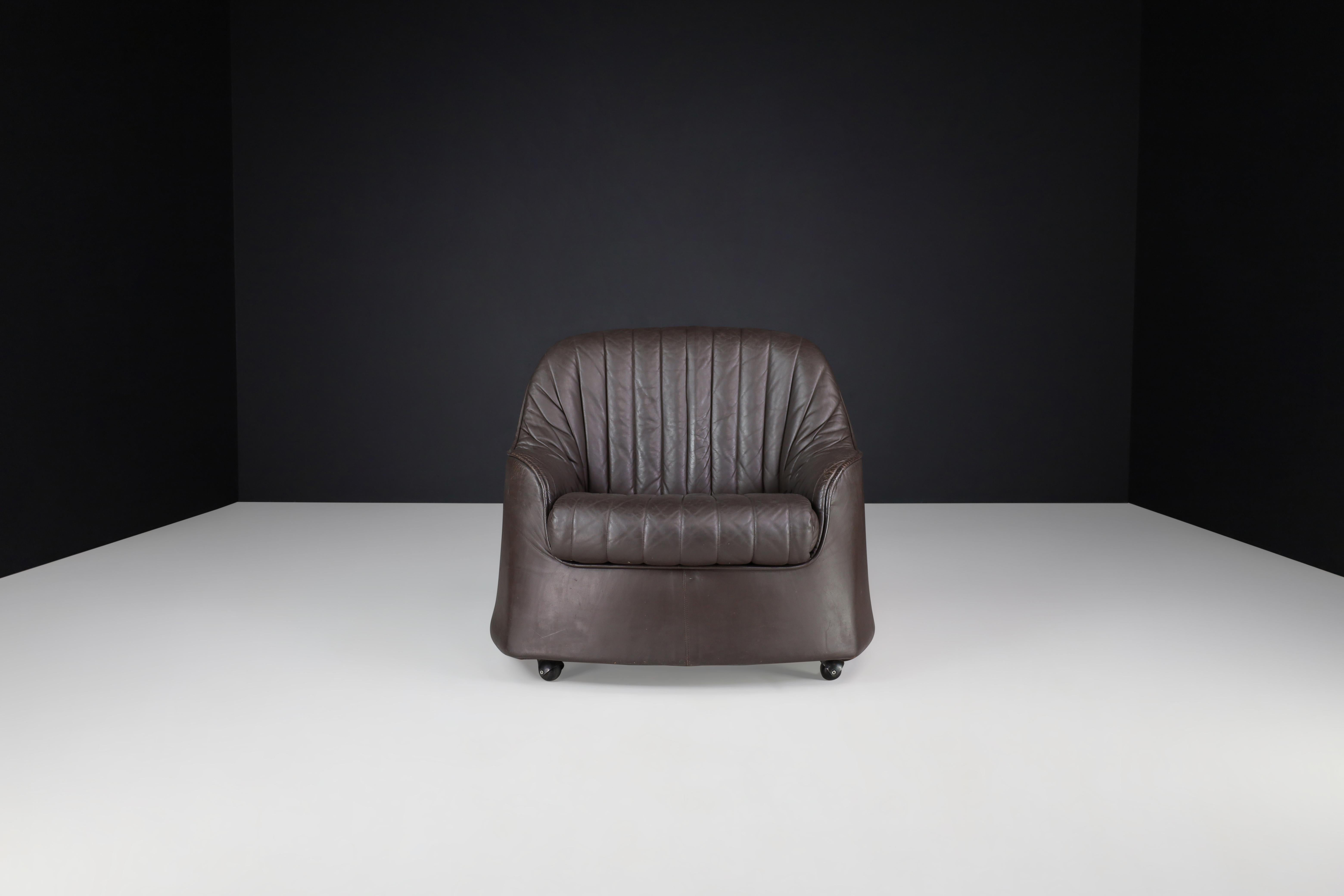 Ledersessel von Cassina Ciprea von Tobia und Afra Scarpa, 1970er Jahre, Italien im Angebot 6