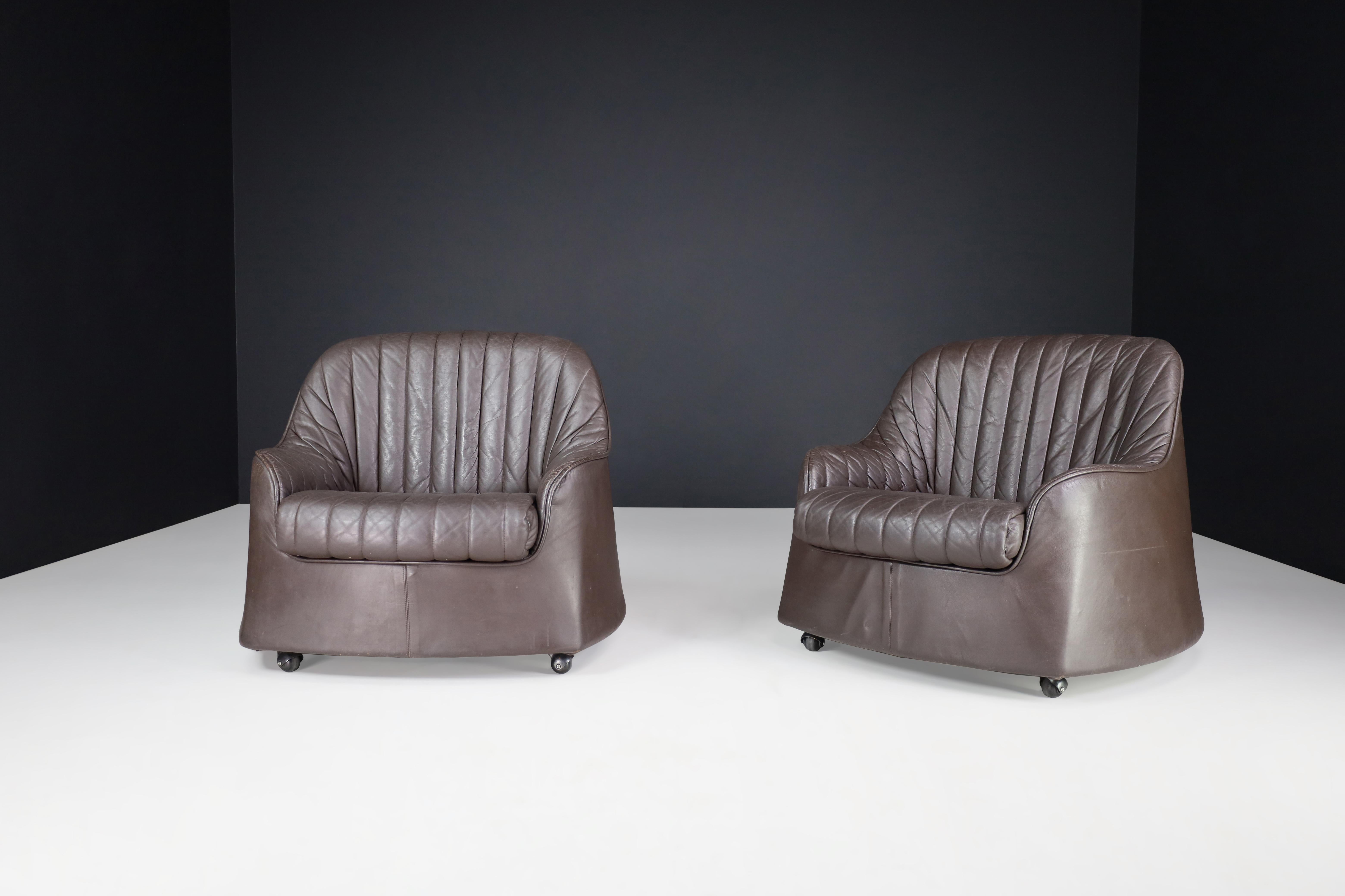 Ledersessel von Cassina Ciprea von Tobia und Afra Scarpa, 1970er Jahre, Italien (Moderne der Mitte des Jahrhunderts) im Angebot