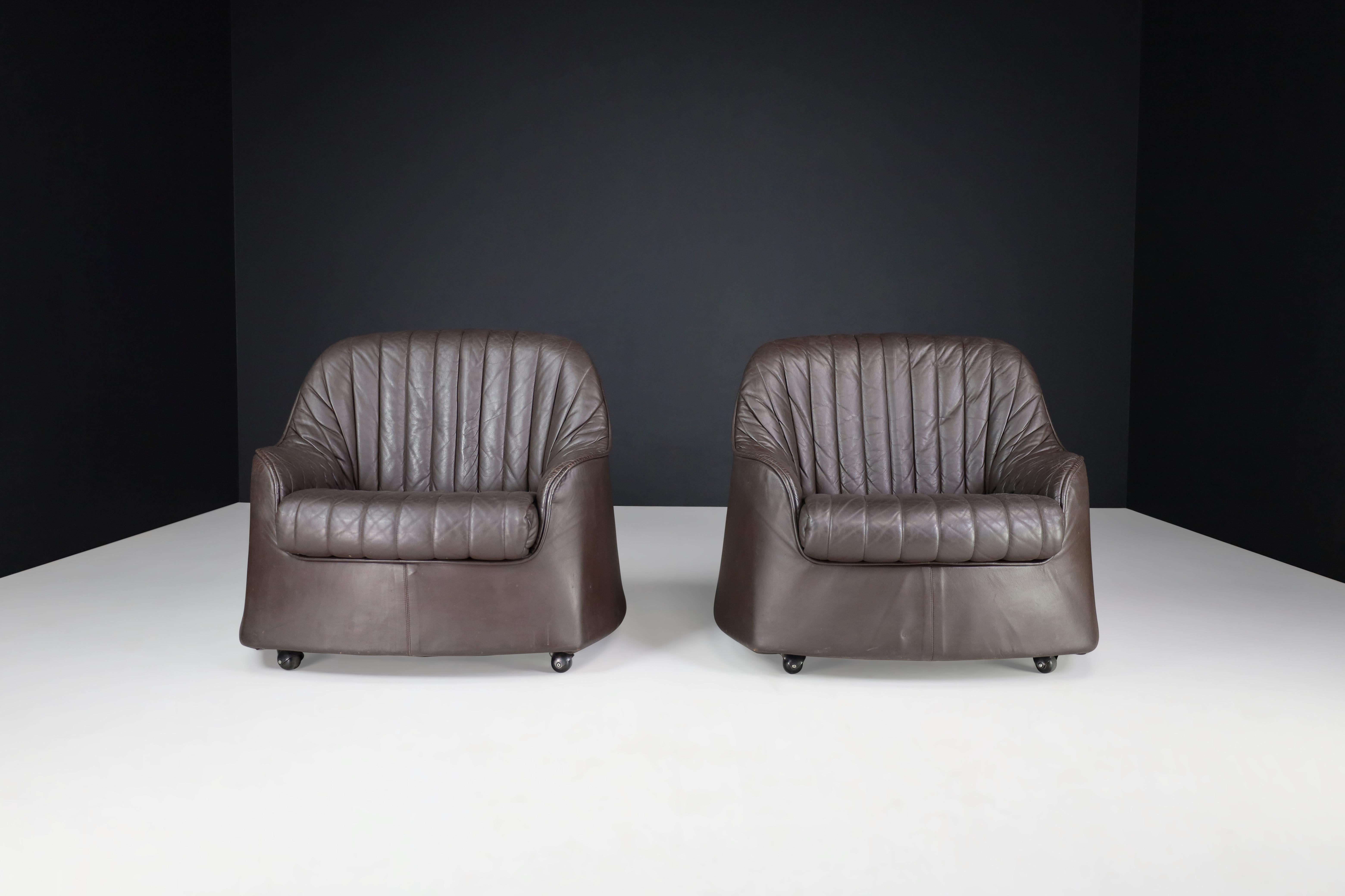 Italian Cassina Ciprea Lounge chairs by Tobia and Afra Scarpa, 1970s, Italy   For Sale