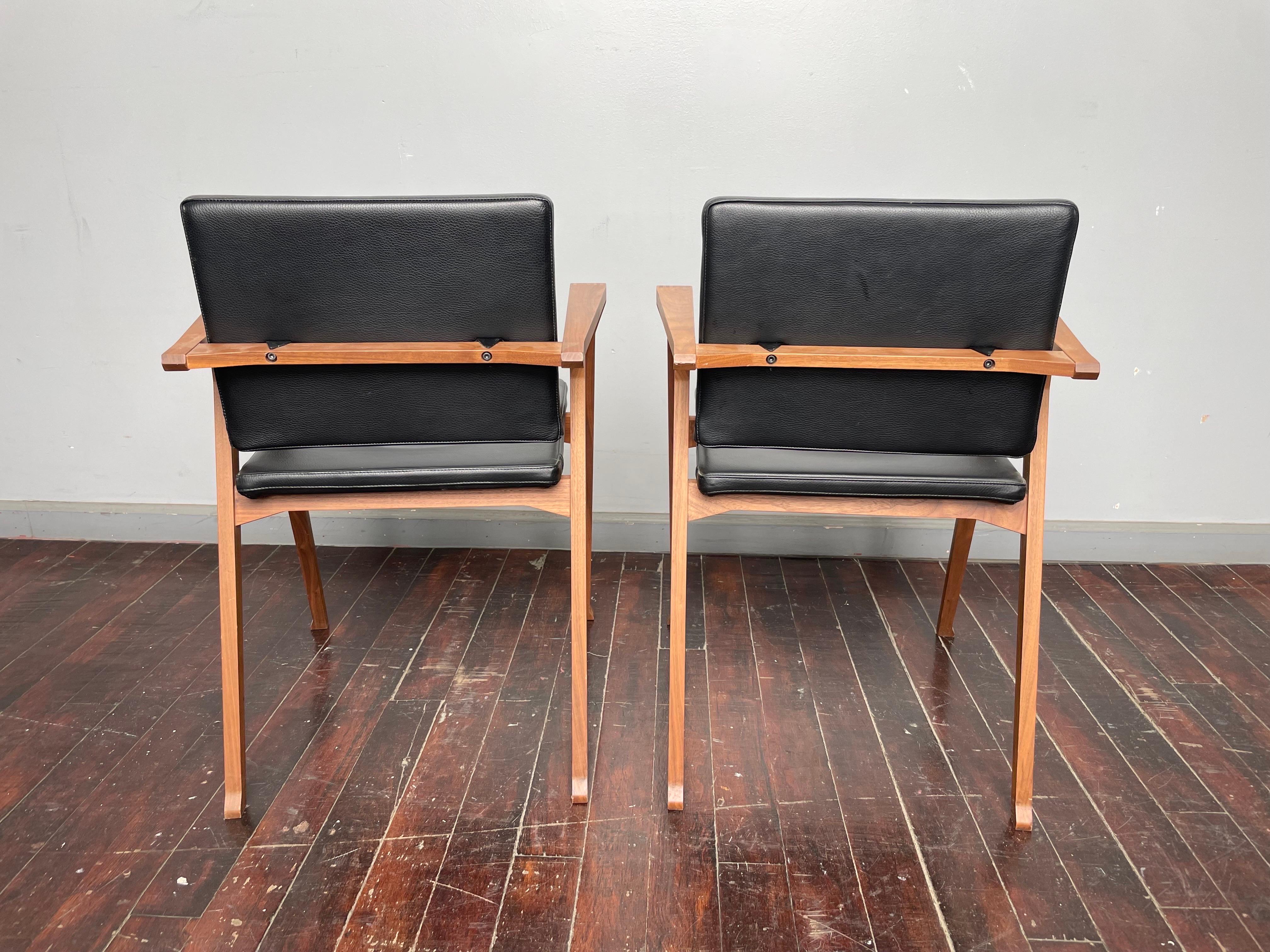Modern Pair of Cassina “Luisa” Dining Chairs by Franco Albini For Sale