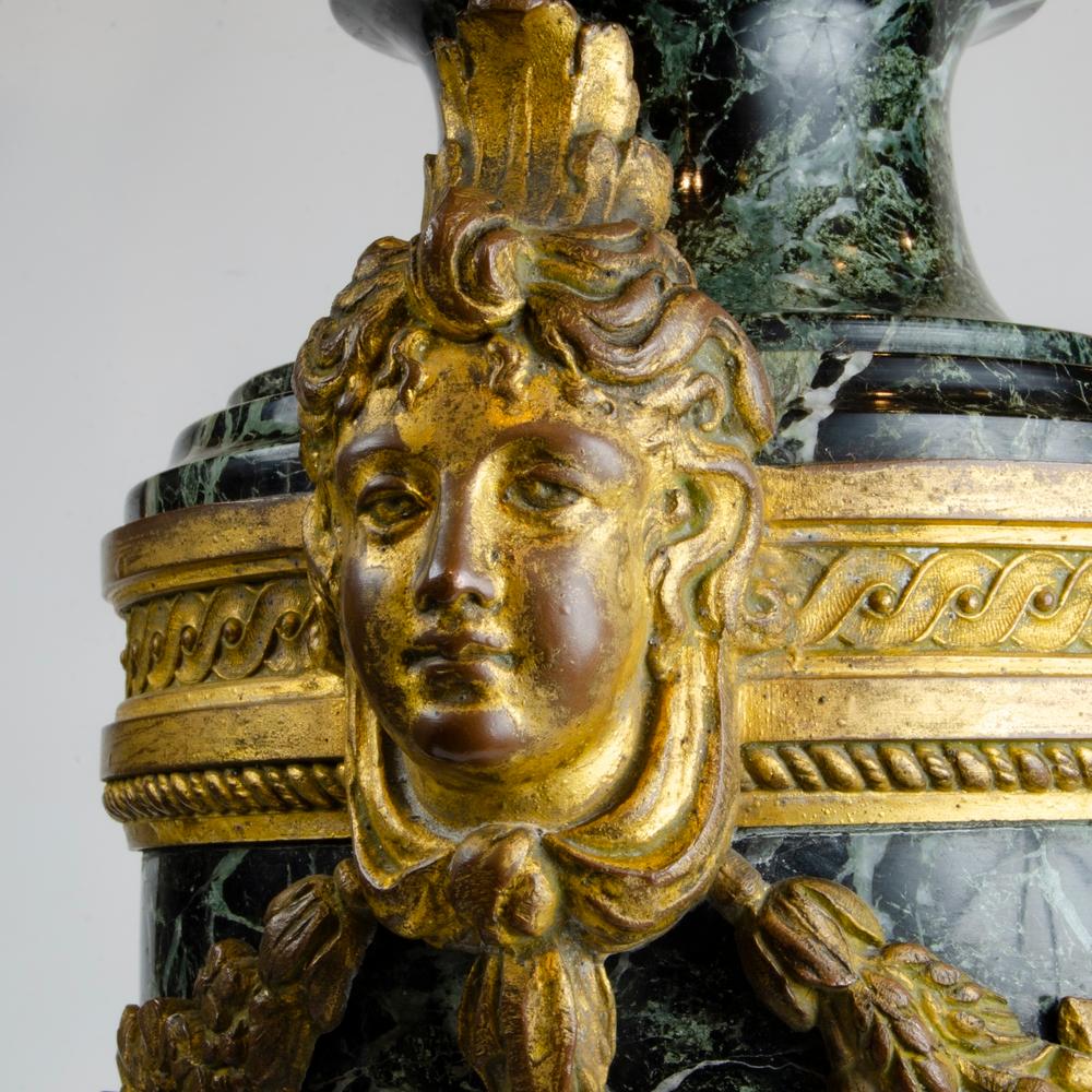 Bronze Pair of Cassolettes Louis XVI Style For Sale