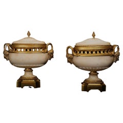 Pair of cassolettes mounted in bronze, Louis XVI period, Paris, late 18th