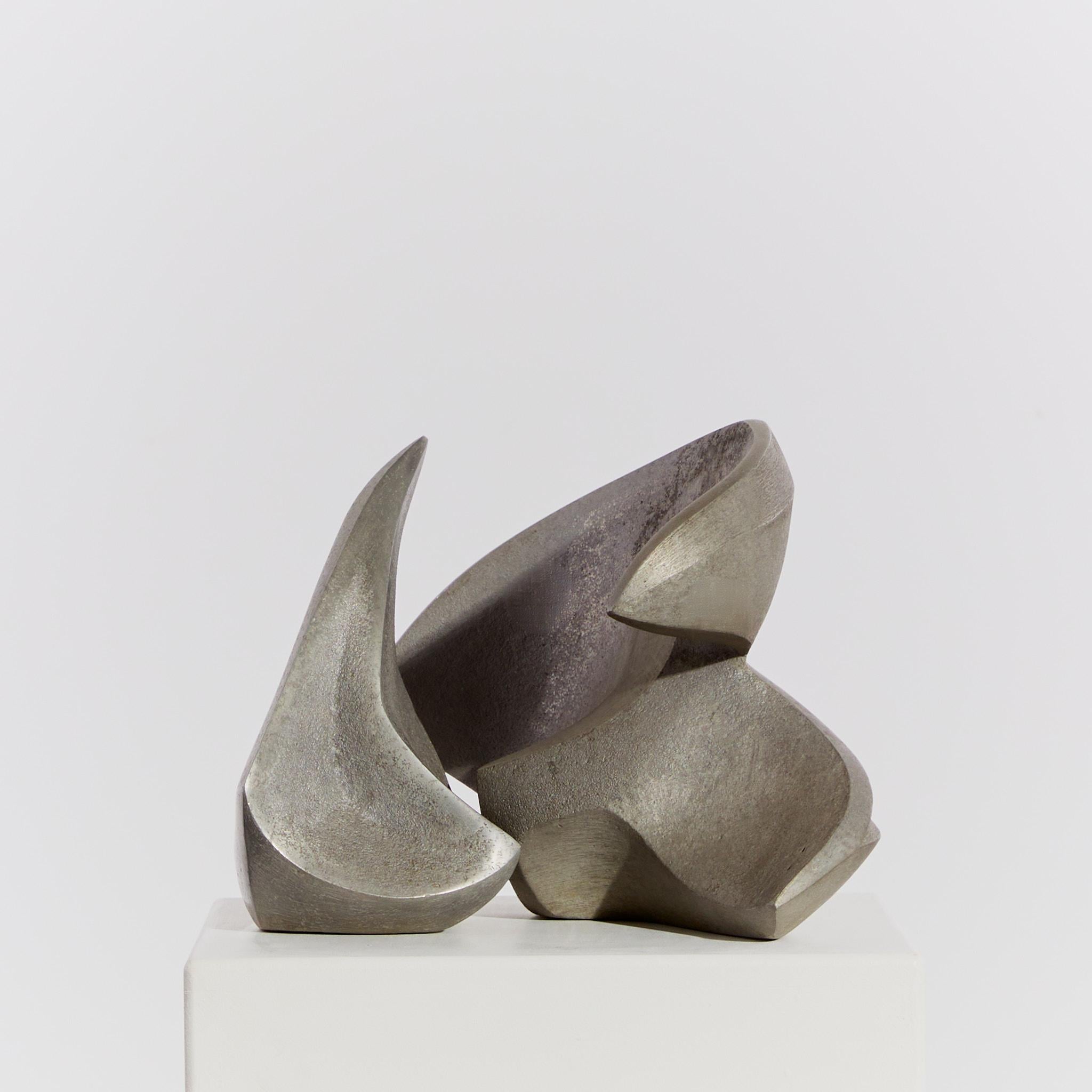 Pair of Cast Aluminium Abstract Sculptures 8