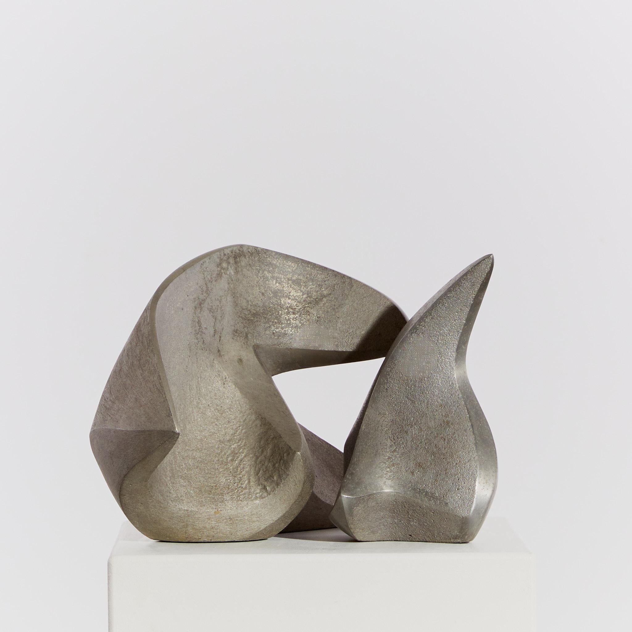 Pair of Cast Aluminium Abstract Sculptures 10