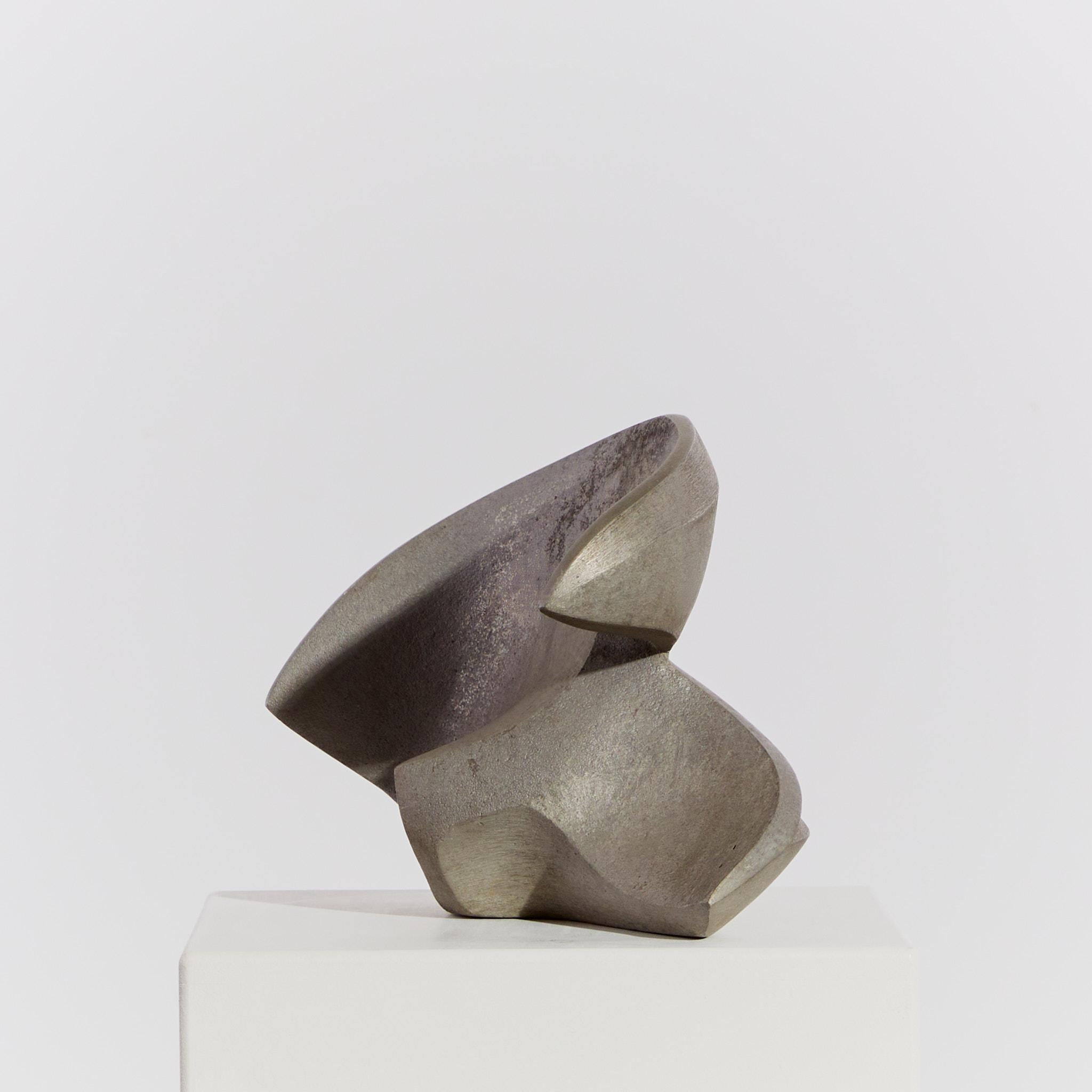 Brutalist Pair of Cast Aluminium Abstract Sculptures