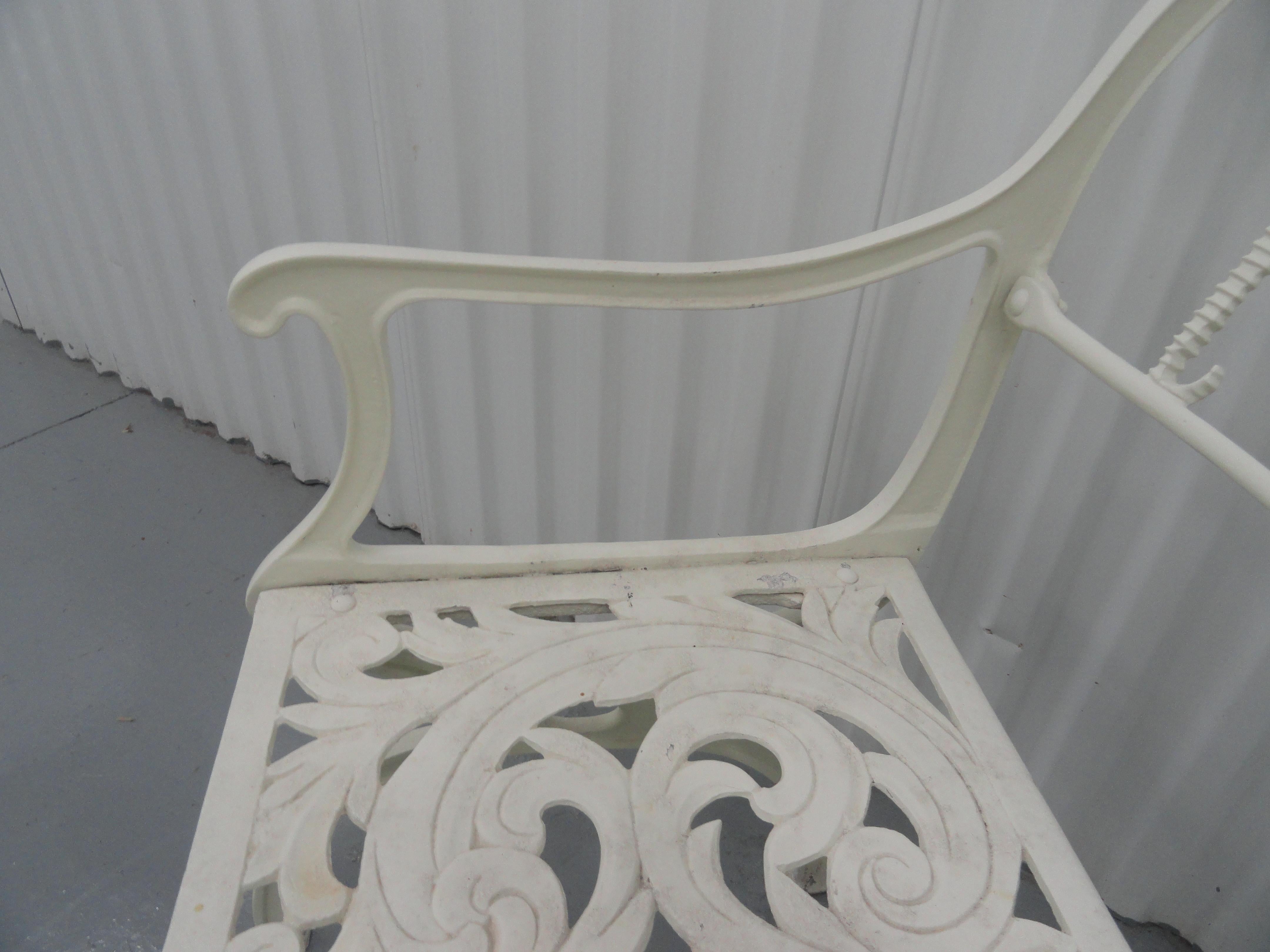 Pair of Cast Aluminum Garden Chairs with Seahorse and Shell Motif, Molla, 1950s For Sale 3