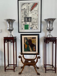 Pair of Aluminum Urns in the Style of Arthur Court