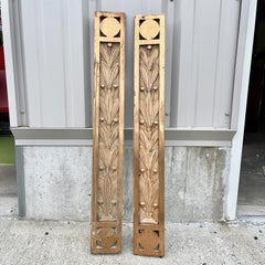Pair of Cast Brass Architectural Elements 36 x 4.5"