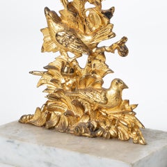 Pair of Cast Brass Gilt Lacquer Girandole Candlesticks