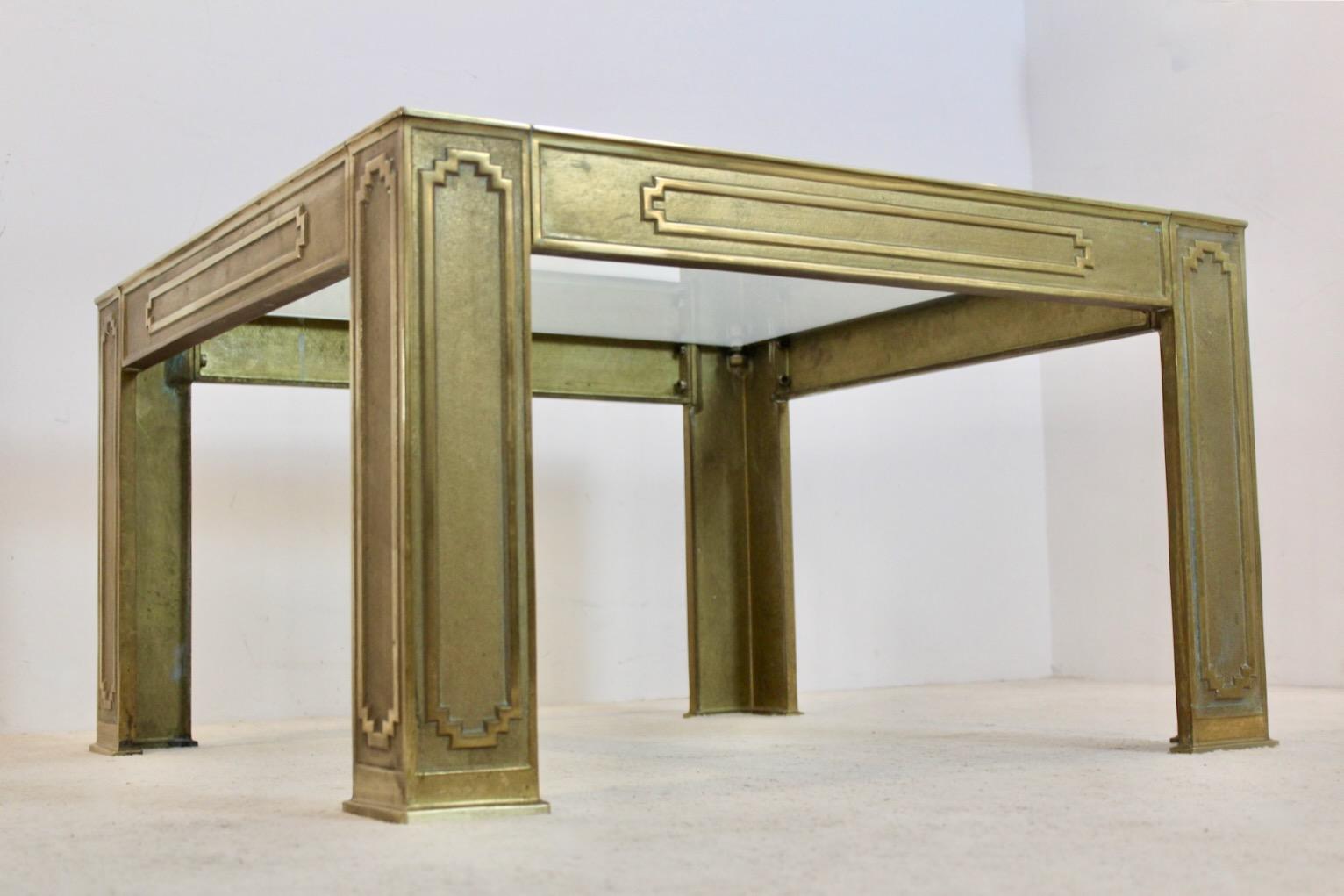 Pair of Cast Bronze Brutalist Side Tables by Peter van Heeck For Sale 1