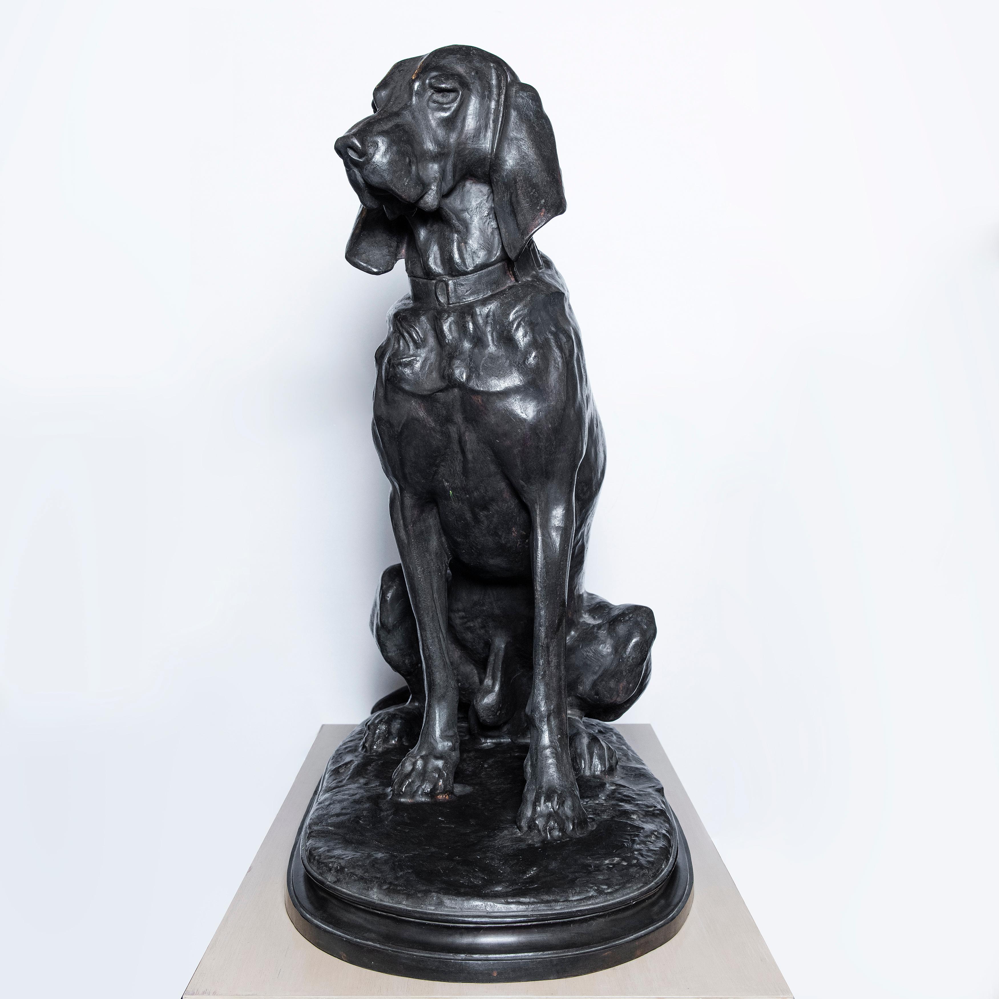 Other Pair of Cast Bronze Hunting Dogs, France, Late 19th Century For Sale