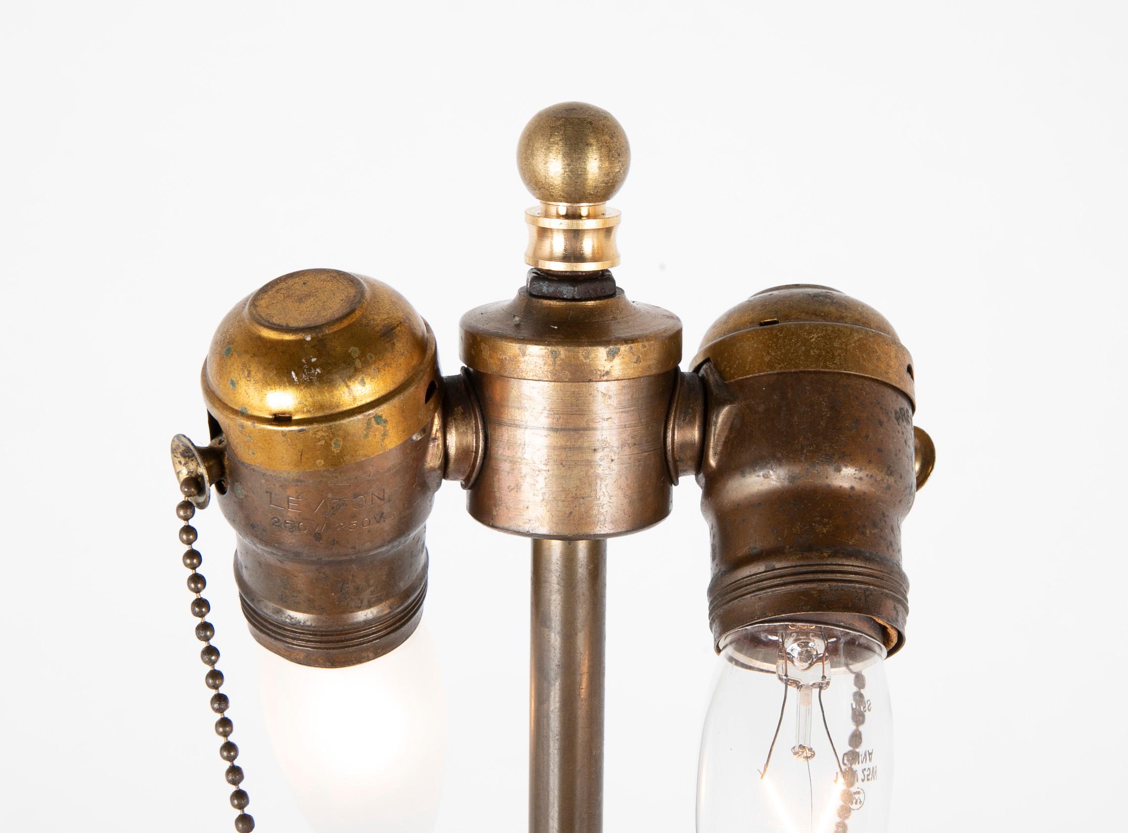 Pair of Cast Bronze Table Lamps in the Style of Giacometti 4