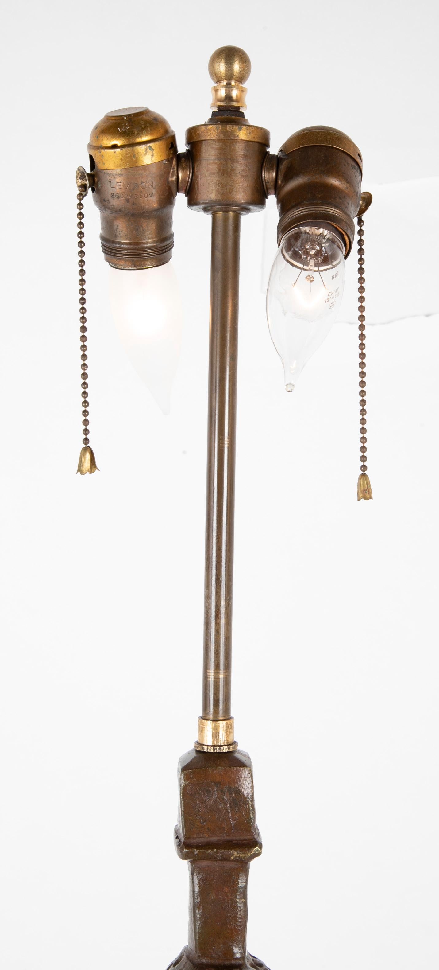 Pair of Cast Bronze Table Lamps in the Style of Giacometti 5