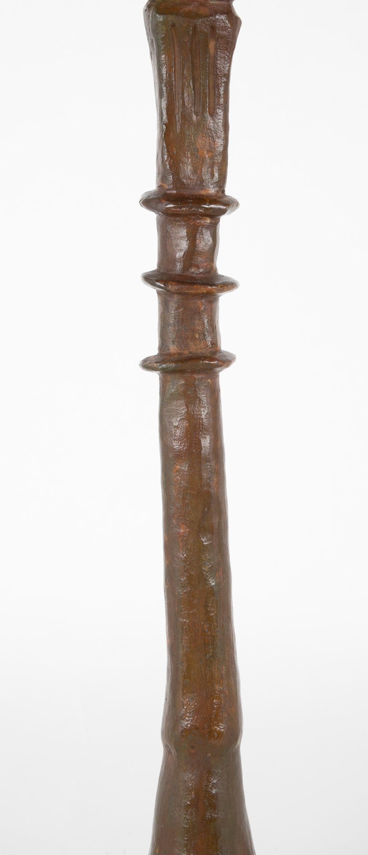 Pair of Cast Bronze Table Lamps in the Style of Giacometti 1