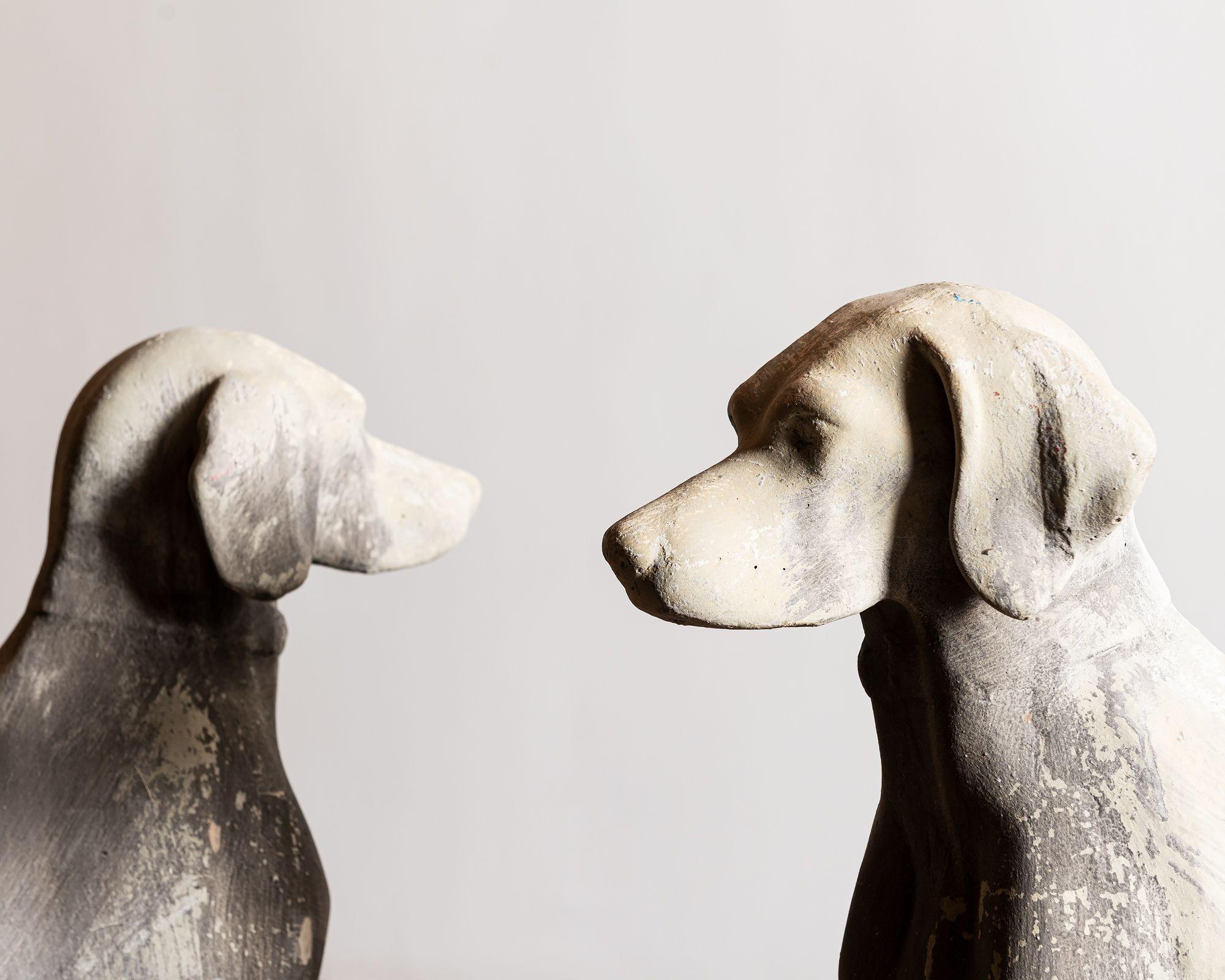 Pair of Cast Concrete Dogs, 20th Century 6