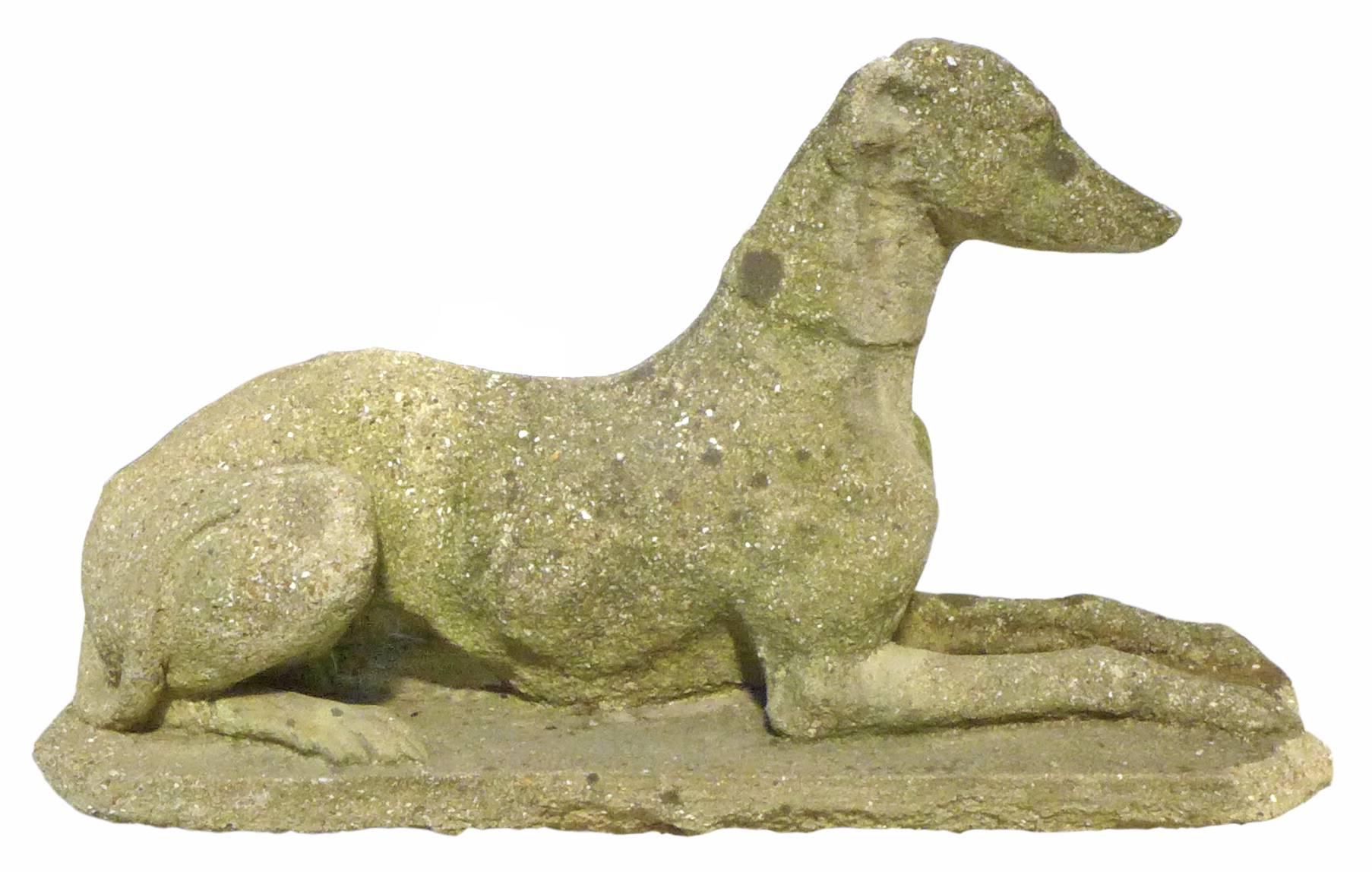 concrete greyhound statue