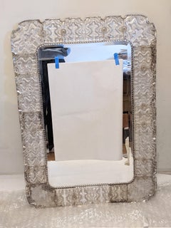 Pareja de espejos de azulejos de vidrio fundido de Carl Fagerlund, Orrefors, 1950