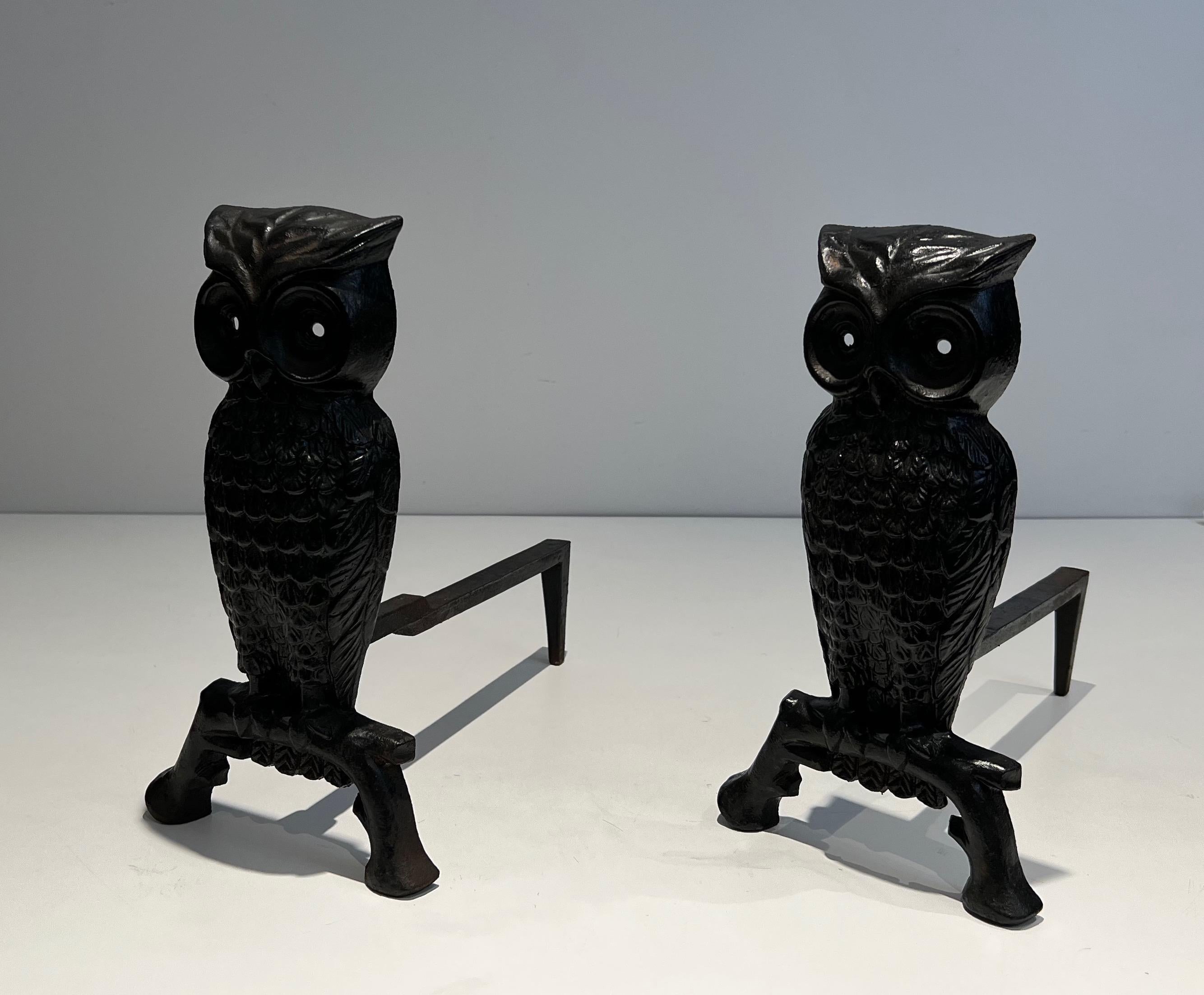 vintage cast iron owl